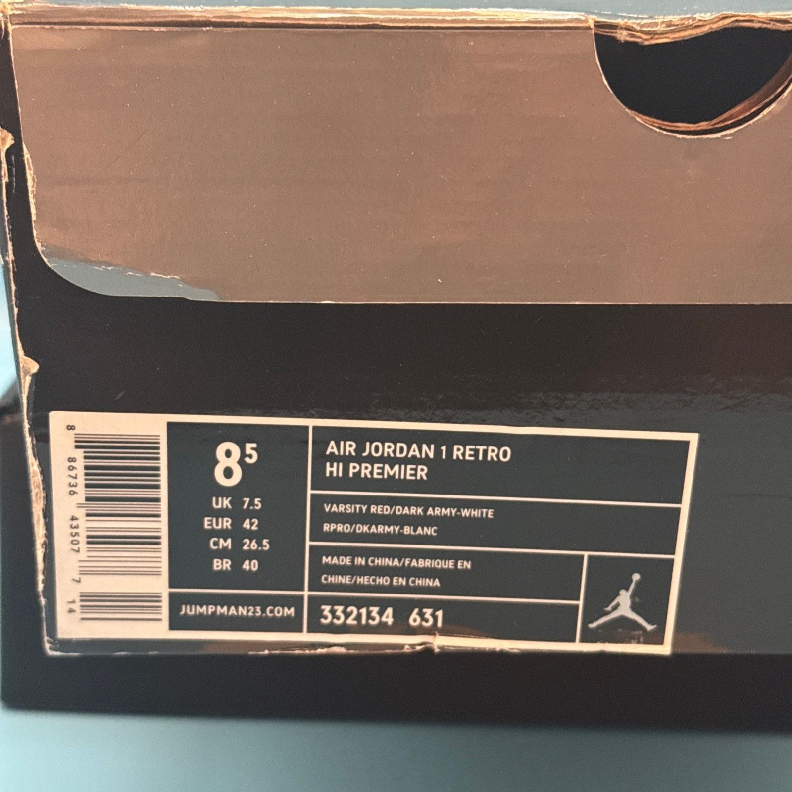 Jordan Brand Air Jordan 1 Retro Hi Premier 2008 Varsity Red m8.5 w10 Size US 8 / EU 41 - 14 Thumbnail