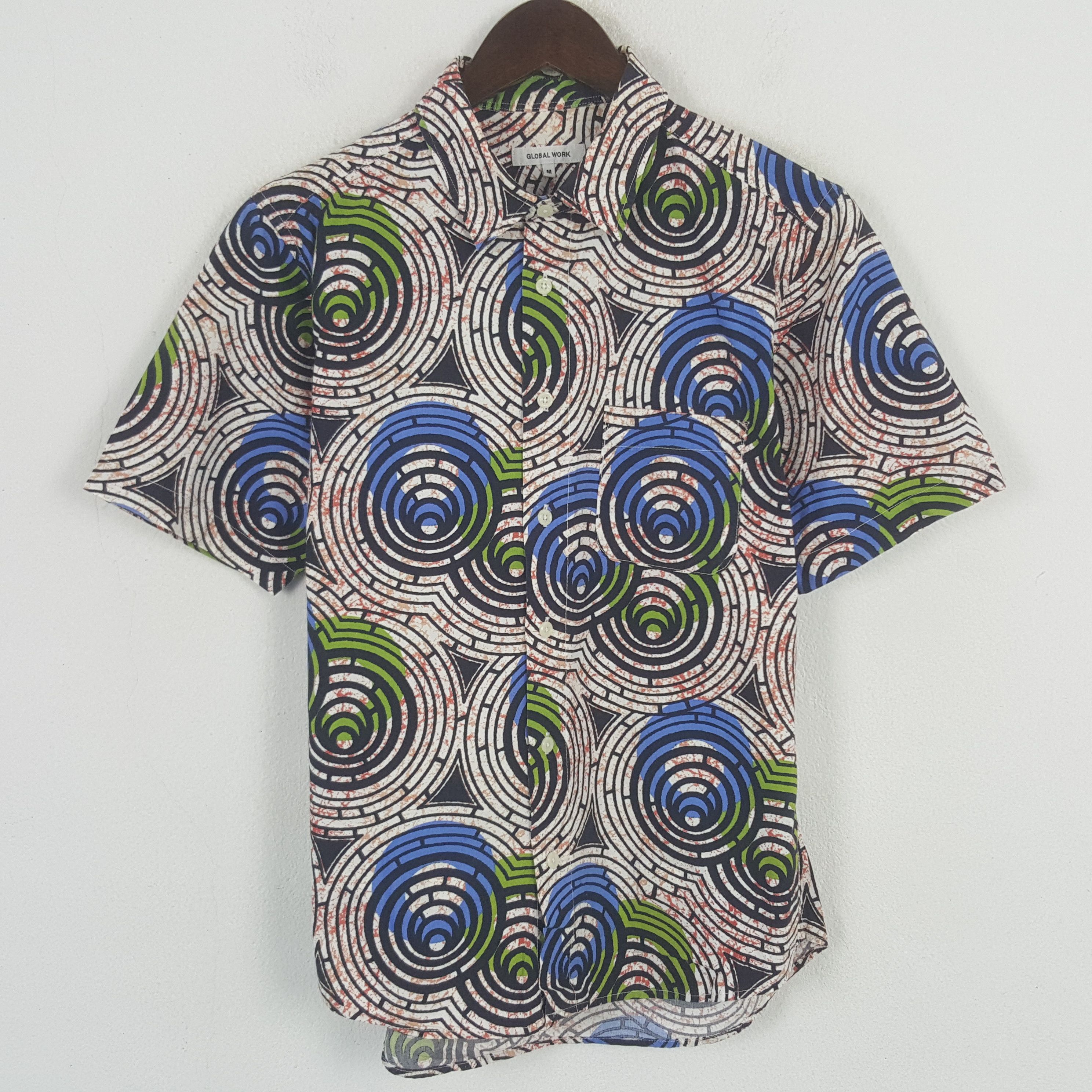 Global Work Vintage Global Work Hawaii Style Button Up Shirt Size US S / EU 44-46 / 1 - 1 Thumbnail