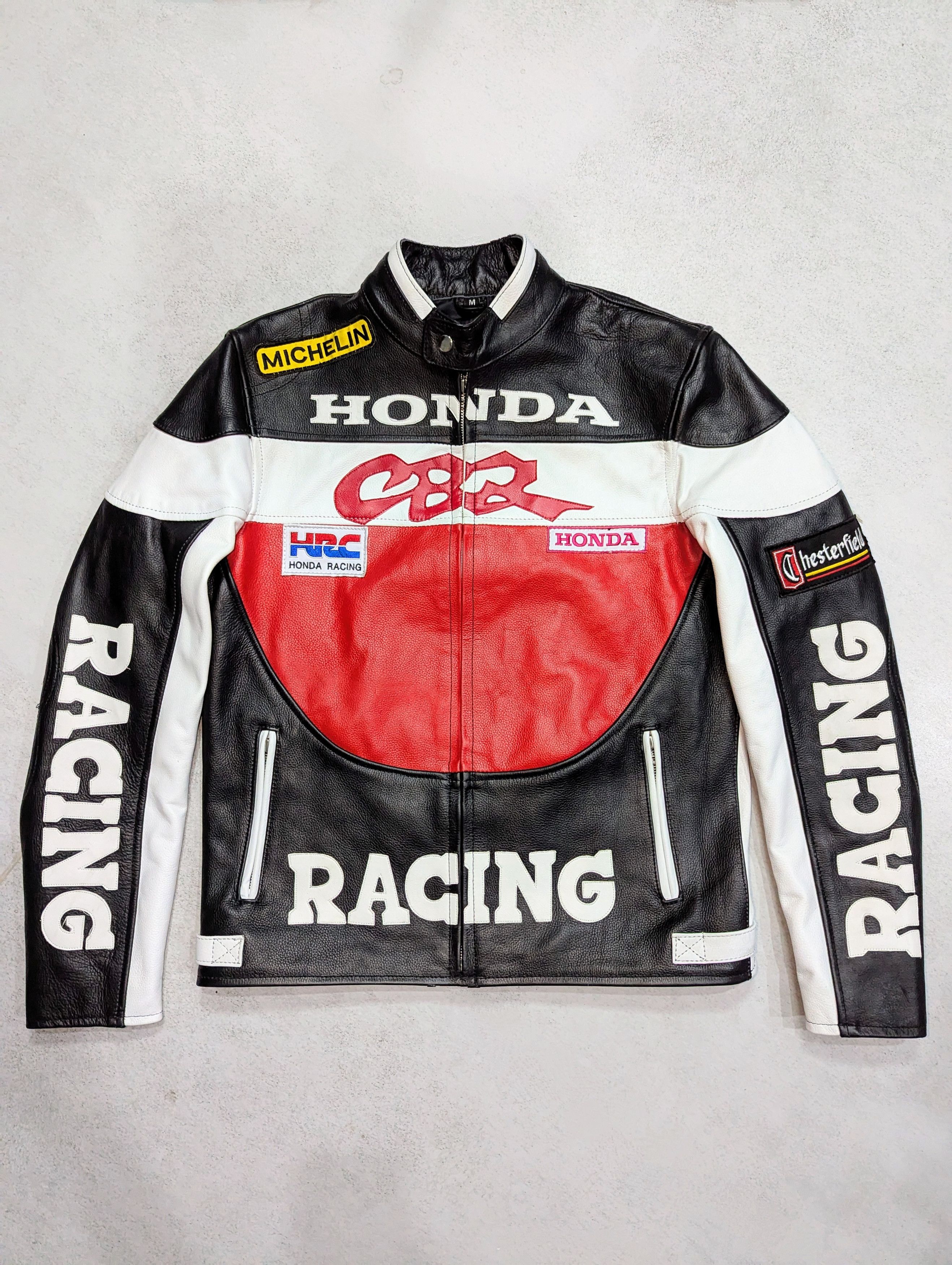 💥 Honda CBR Racing Leather Jacket Streetwear Retro