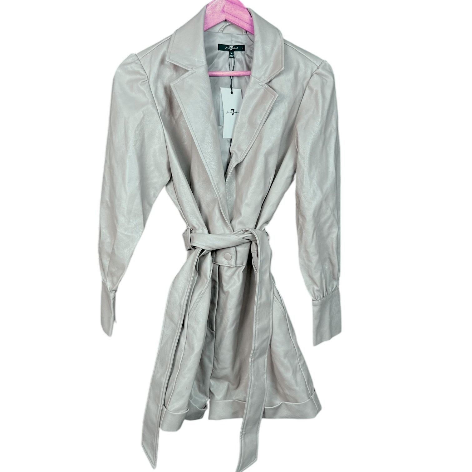 7 For All Mankind NWT 7 For All Mankind Sage Green Belted Faux Leather Romper Size 30" / US 8 / IT 44 - 1 Thumbnail
