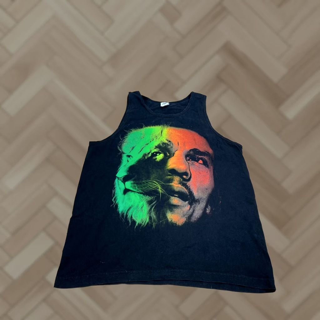 Vintage VINTAGE Bob Marley Tank Top Mens L Black Lion Rasta Zion Reggae Y2K 11921 Size US L / EU 52-54 / 3 - 1 Thumbnail