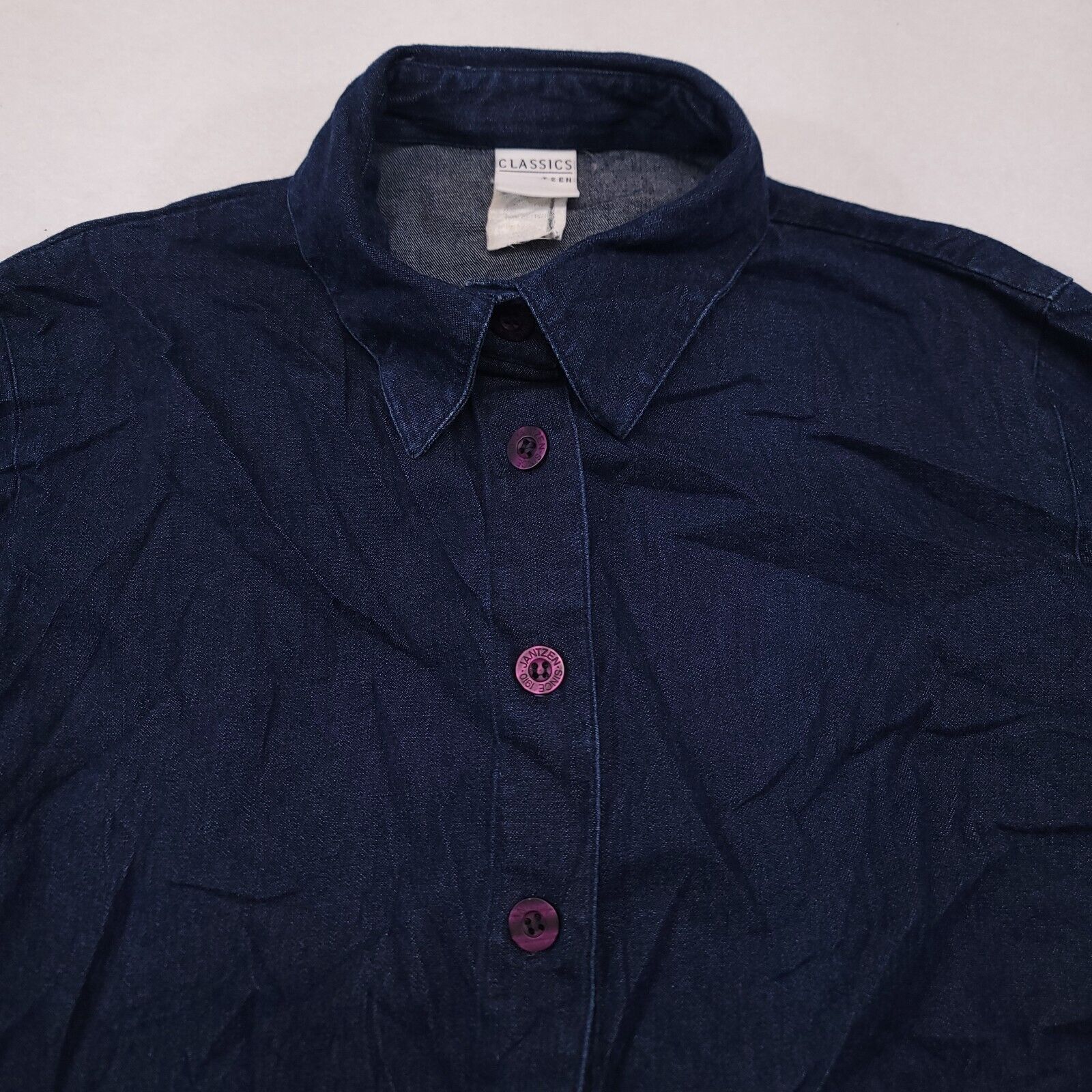 Jantzen Classics by Jantzen Button Up Jean Jacket Womens Size L Blue Size L / US 10 / IT 46 - 1 Thumbnail