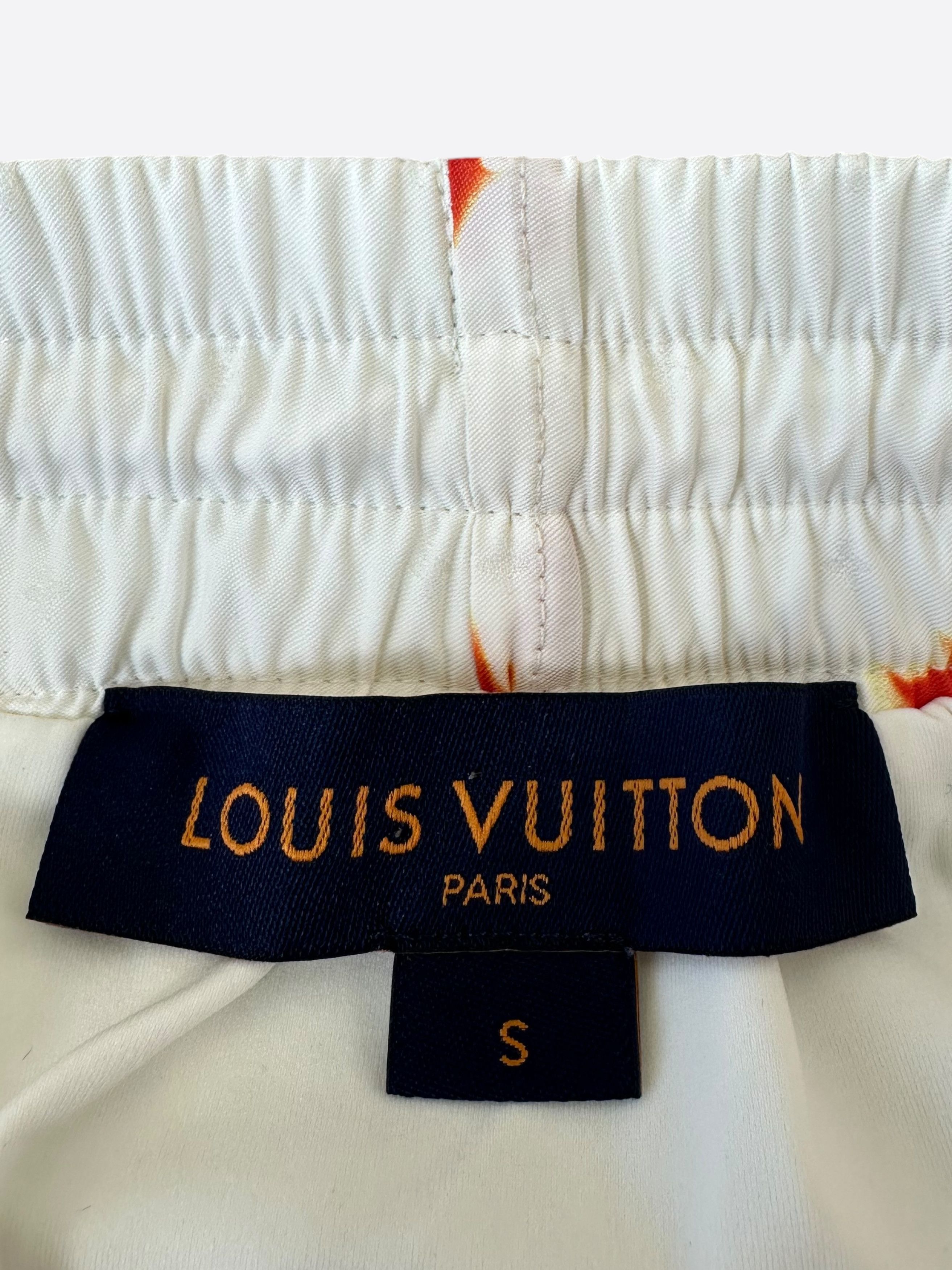 Louis Vuitton Louis Vuitton Red Bleached Bandana Monogram Swim Shorts Size US 30 / EU 46 - 3 Thumbnail