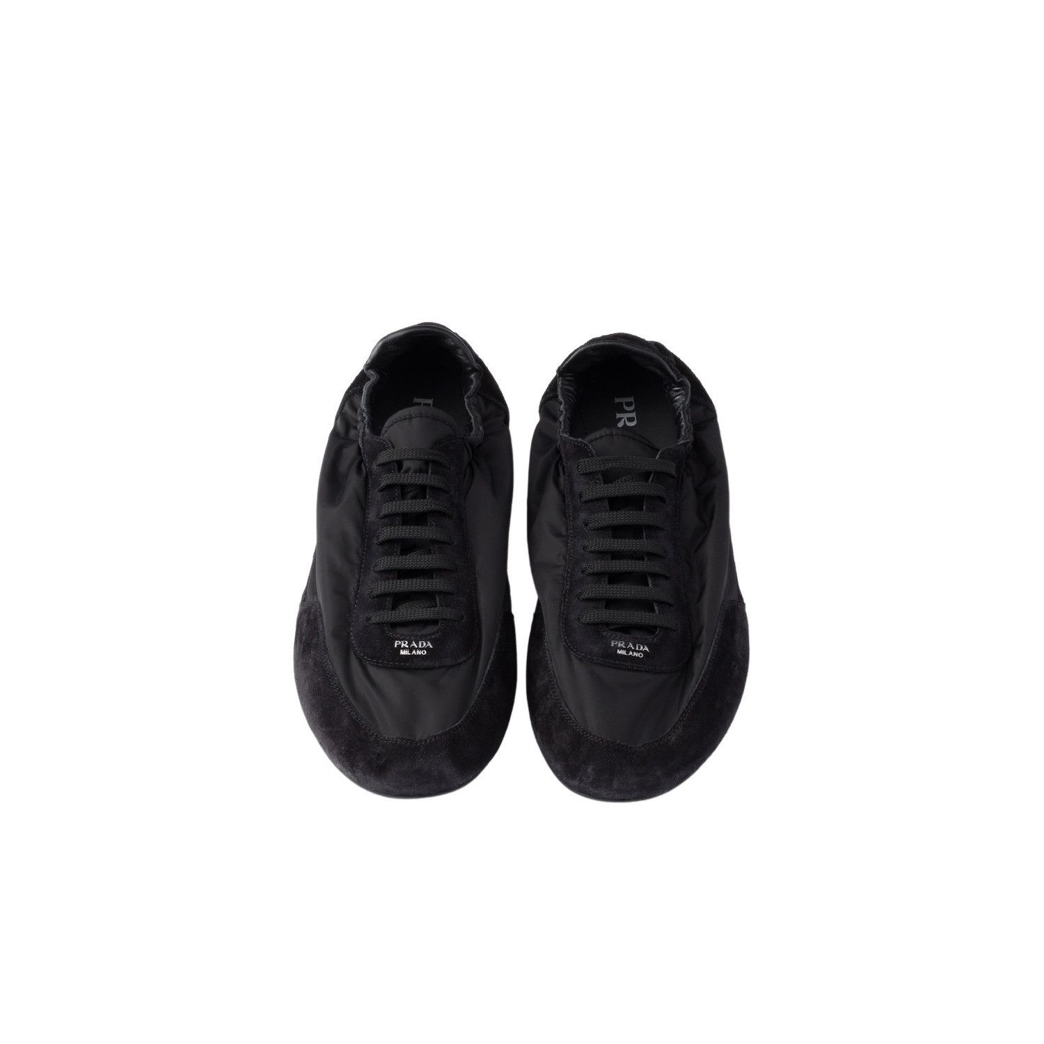 Prada PRADA Collapse $975 Re-Nylon Black And Suede Elasticized Sne Size US 7 / EU 40 - 3 Thumbnail