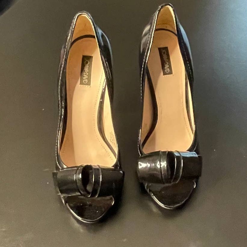 Other Joan & David Black Leather Orlina Heels Size 6 Size US 6 / IT 36 - 2 Thumbnail