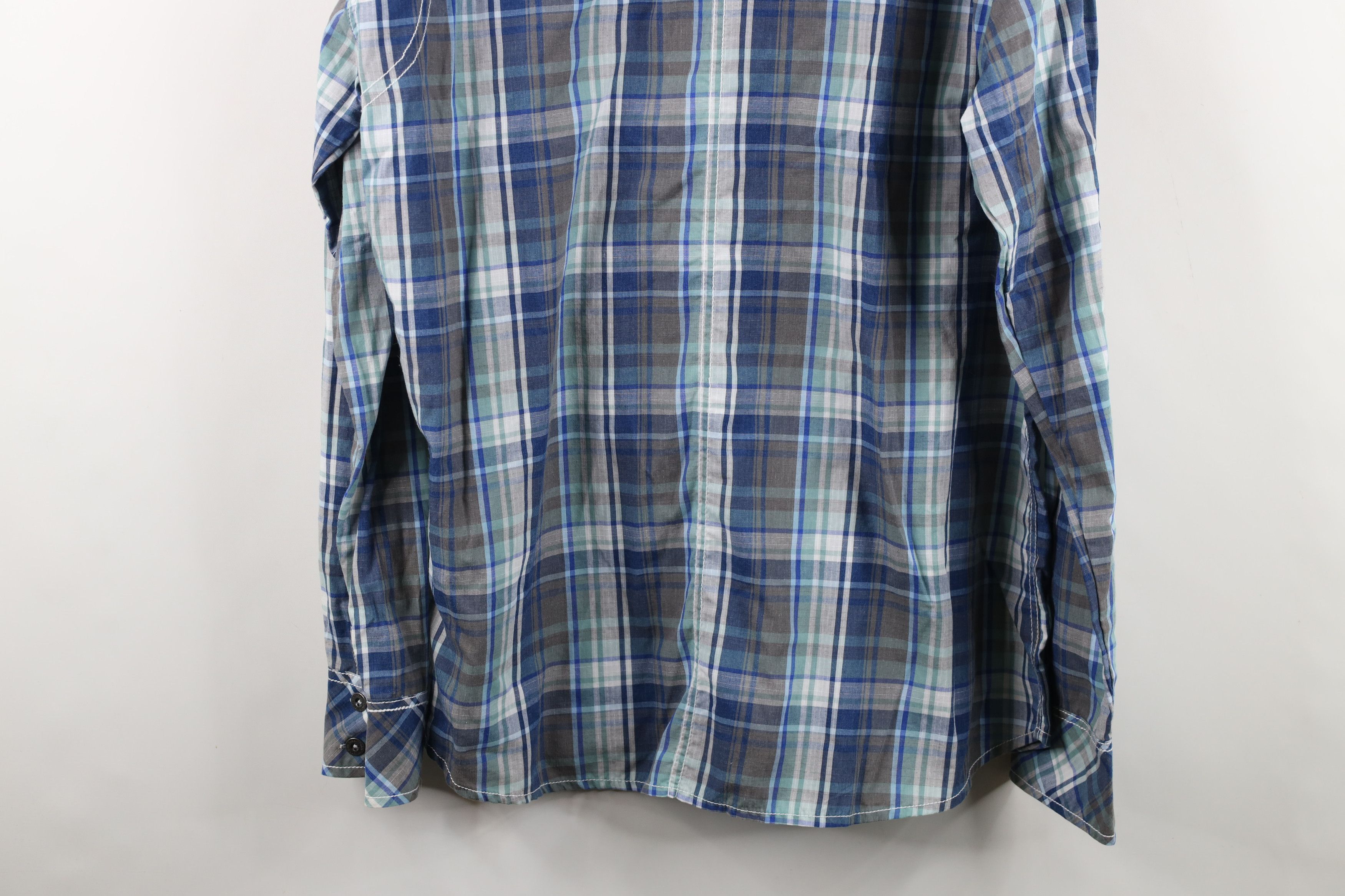 Vintage Buckle BKE Fit Thick Stitch Collared Button Shirt Plaid Size US XL / EU 56 / 4 - 13 Thumbnail