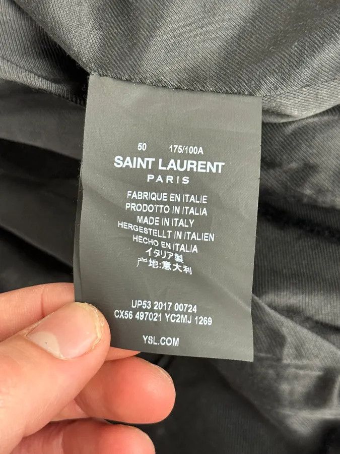 Saint Laurent Paris AW2017 Saint Laurent Black & Red Ricer Leather Jacket Size US M / EU 48-50 / 2 - 12 Thumbnail