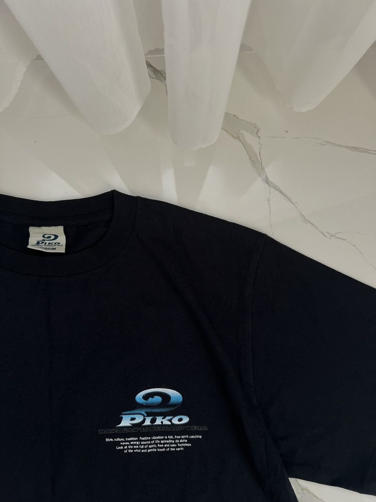 Japanese Brand × Vintage 90's PIKO HAWAIIAN LONGBOARD WEAR SURF Y2K RARE RETRO TEE Size US M / EU 48-50 / 2 - 5 Thumbnail
