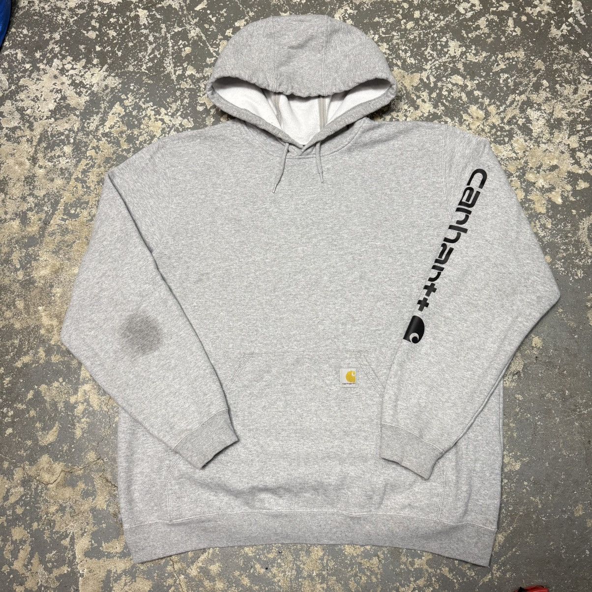 Carhartt Vintage Carhartt Grey Hoodie Sweatshirt Size US XL / EU 56 / 4 - 1 Thumbnail
