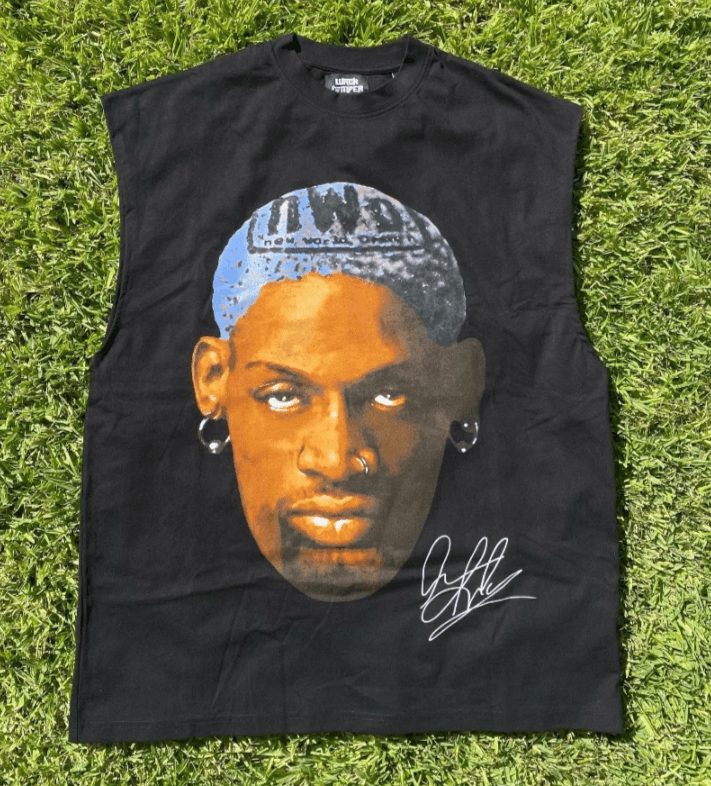Portrait Printed Sleeveless T-shirt