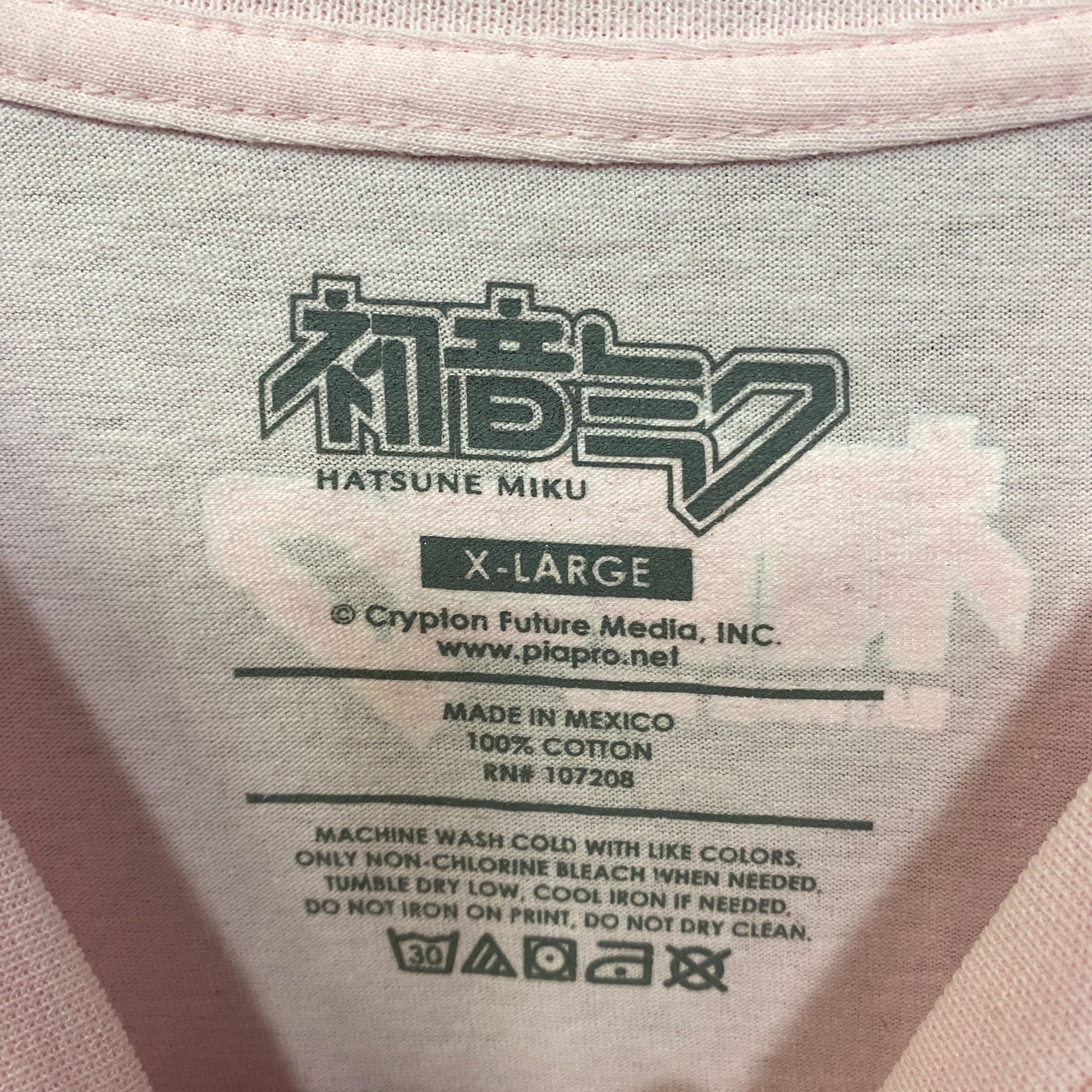 Anime Hatsune Miku Vocaloid Group Pink T-Shirt XL Size US XL / EU 56 / 4 - 4 Thumbnail