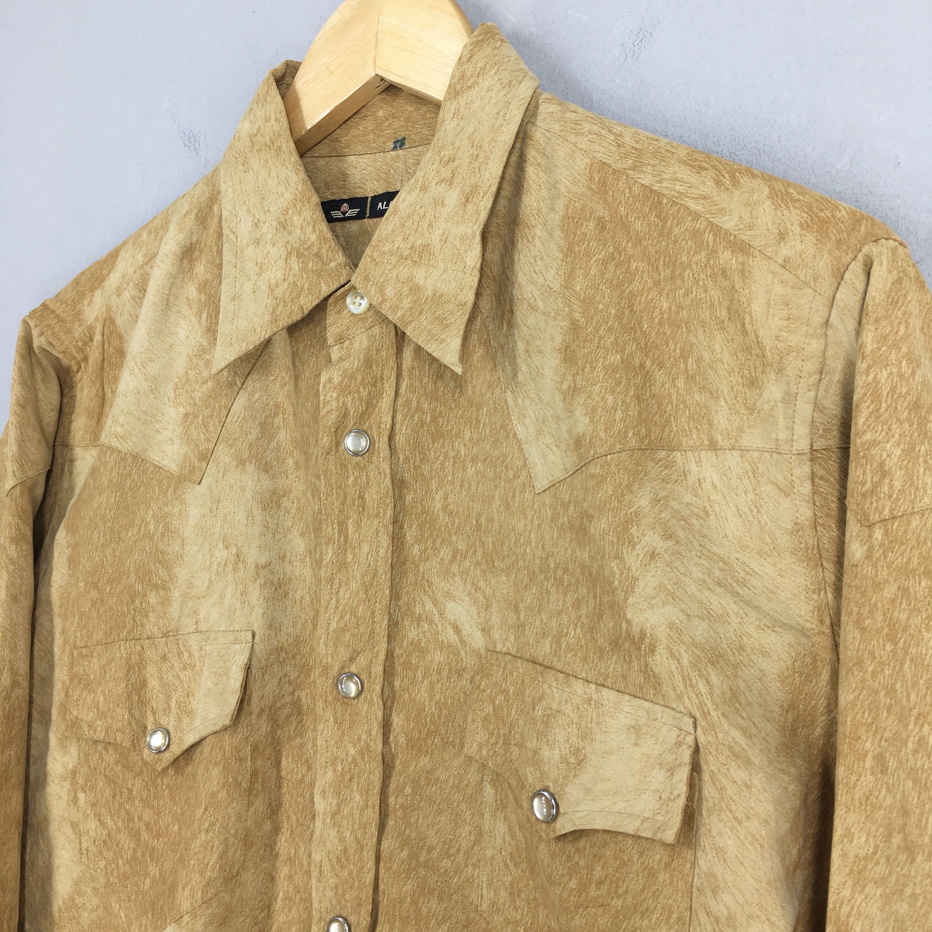 If Six Was Nine × Tornado Mart × Vintage Vintage Allix Design Horse Leather Style Pearl Snap Shirt M Size US M / EU 48-50 / 2 - 3 Thumbnail