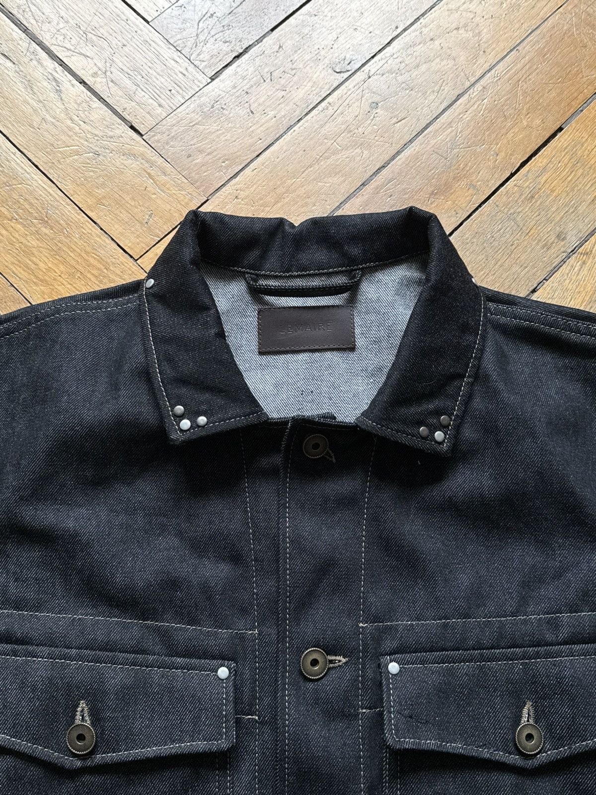 Lemaire NWT - Trucker jacket with studs Slate Size US M / EU 48-50 / 2 - 3 Thumbnail