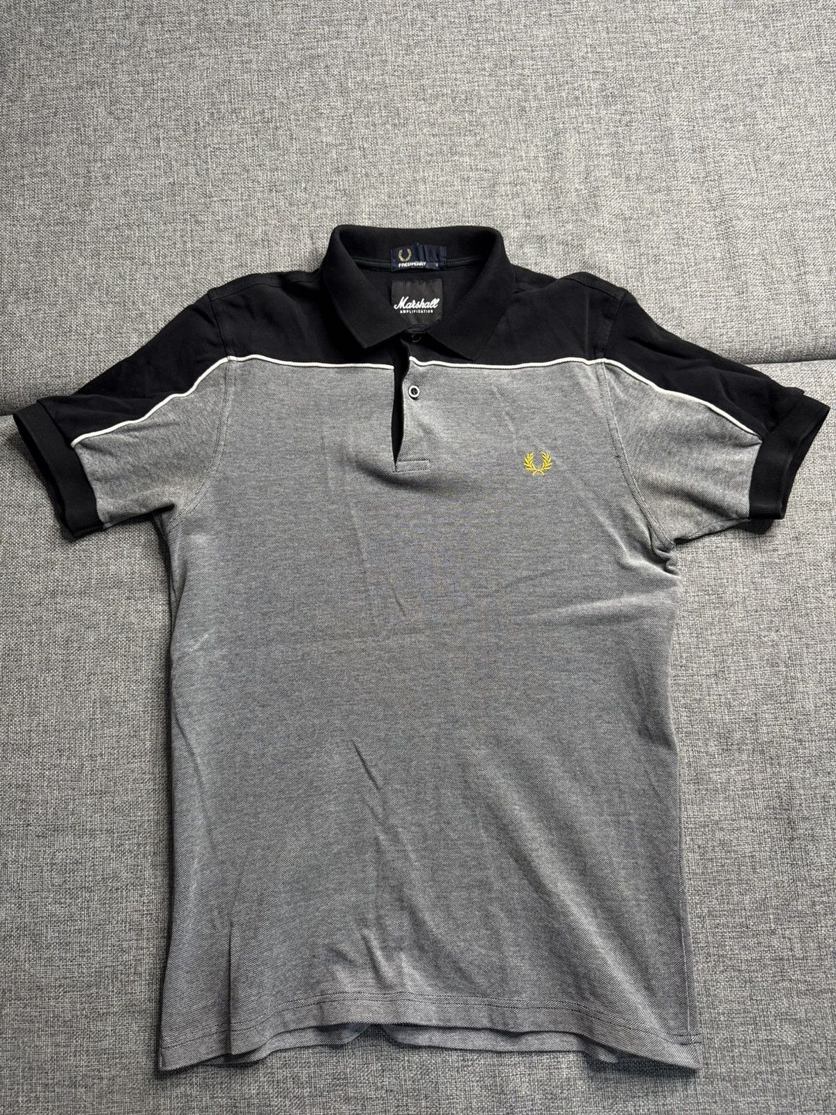 Fred Perry × Marshall Artist Fred Perry Marshall Artist collar grey T-shirt Size US S / EU 44-46 / 1 - 1 Thumbnail
