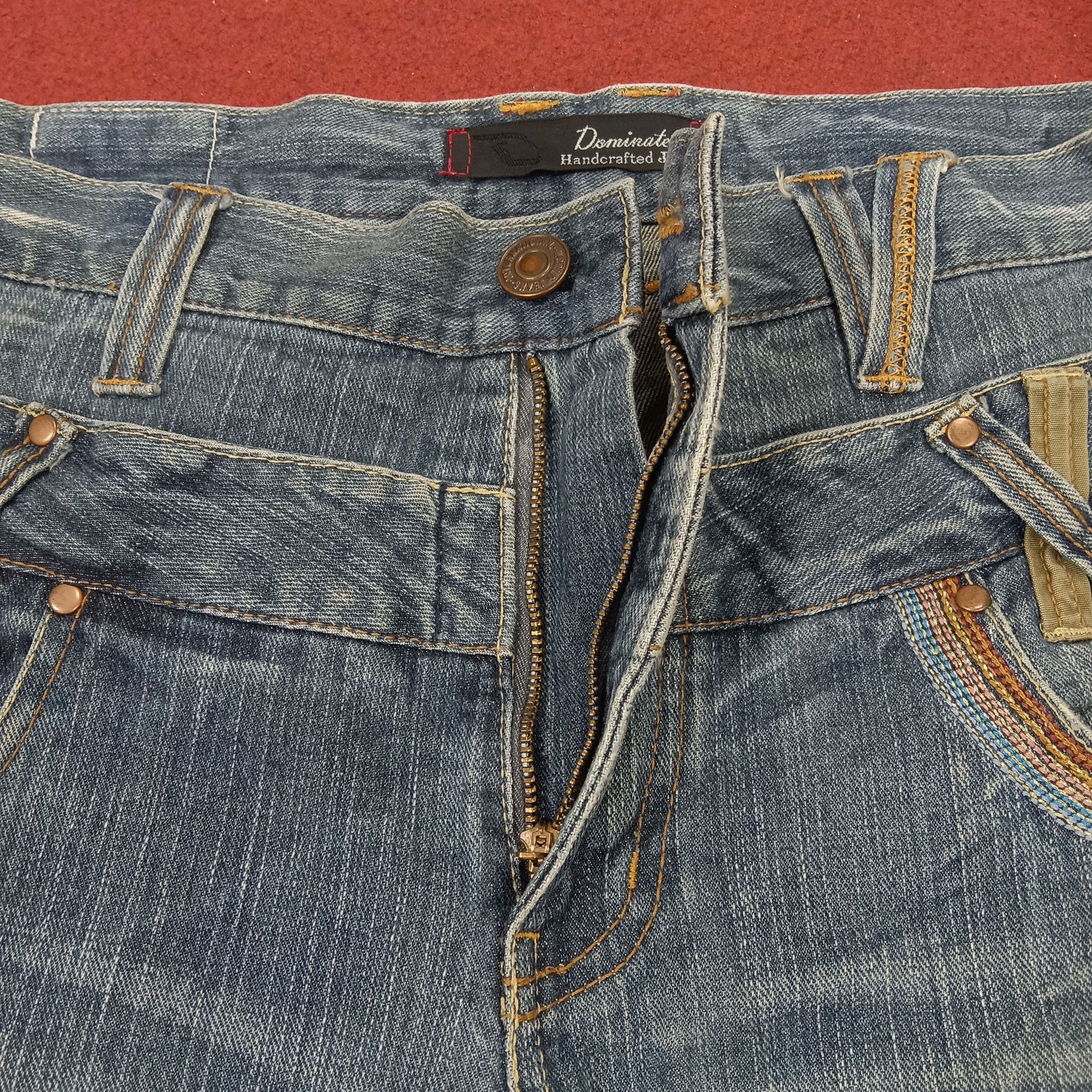 Vintage Dominate Handcrafted Jeans Double Waist Style Jeans Fashion Size US 34 / EU 50 - 12 Thumbnail
