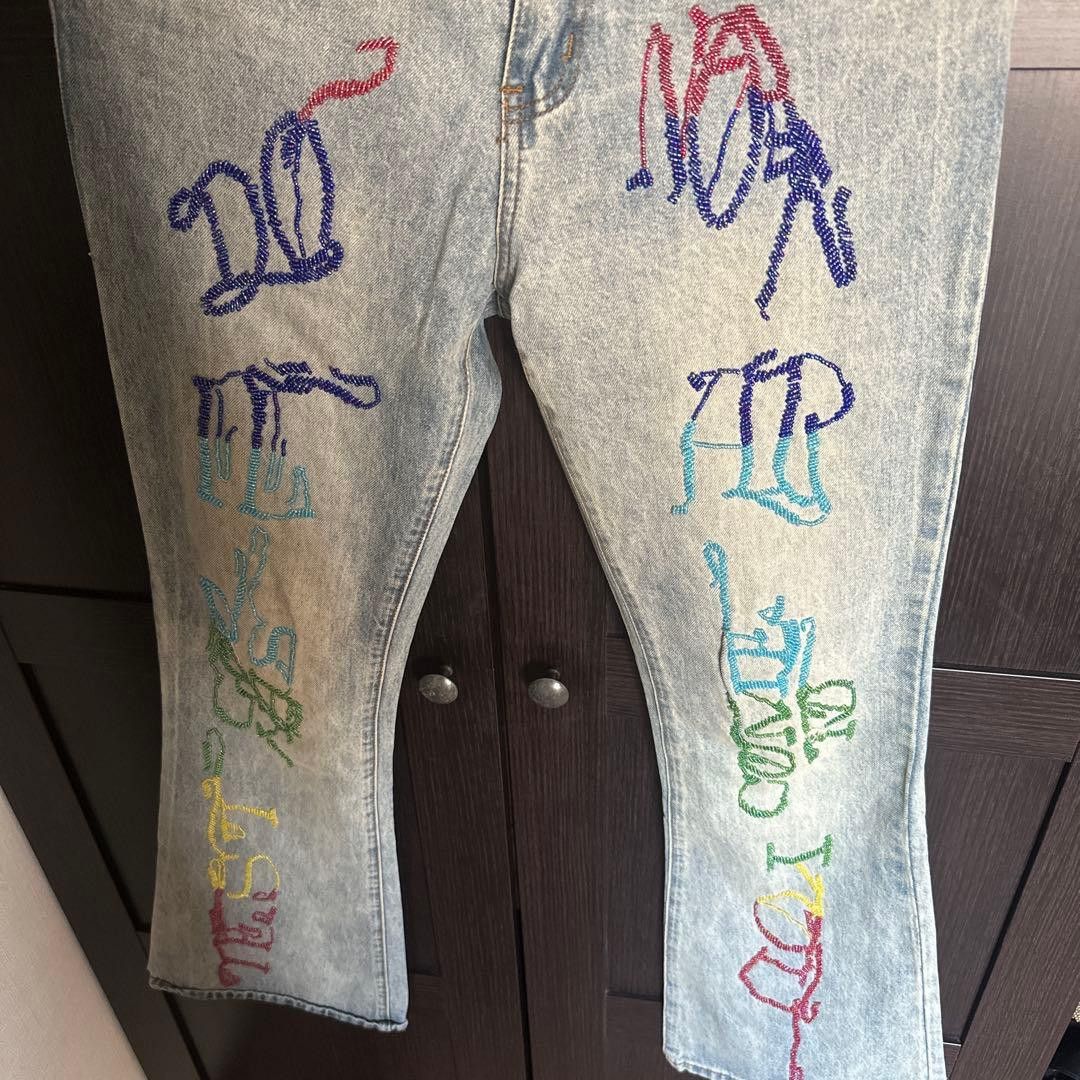 Who Decides War WHO DECIDES WAR Embroidered Denim Pants Blue 30 Size US 30 / EU 46 - 3 Thumbnail