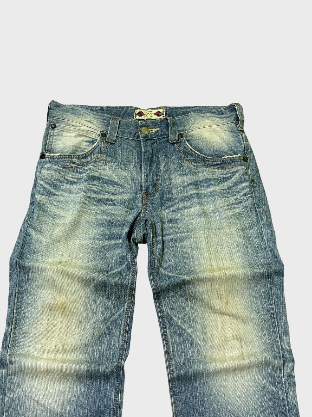 Edwin FLARED VINTAGE EDWIN CLAW MARK MUD WASH JEANS VERY RARE Size US 34 / EU 50 - 3 Thumbnail