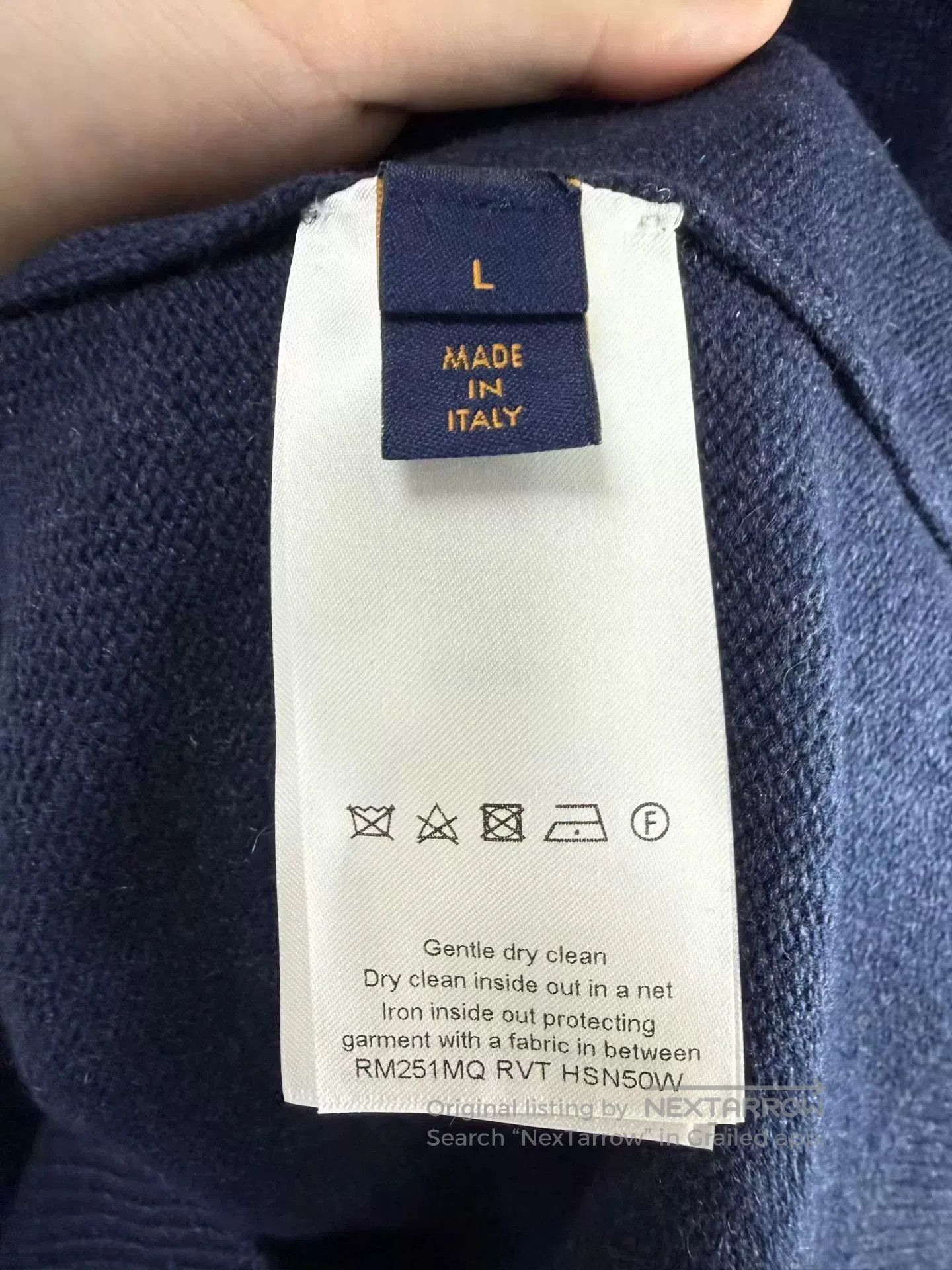 Louis Vuitton Louis Vuitton Navy Logo Cashmere Knit Sweater. Size US L / EU 52-54 / 3 - 4 Thumbnail