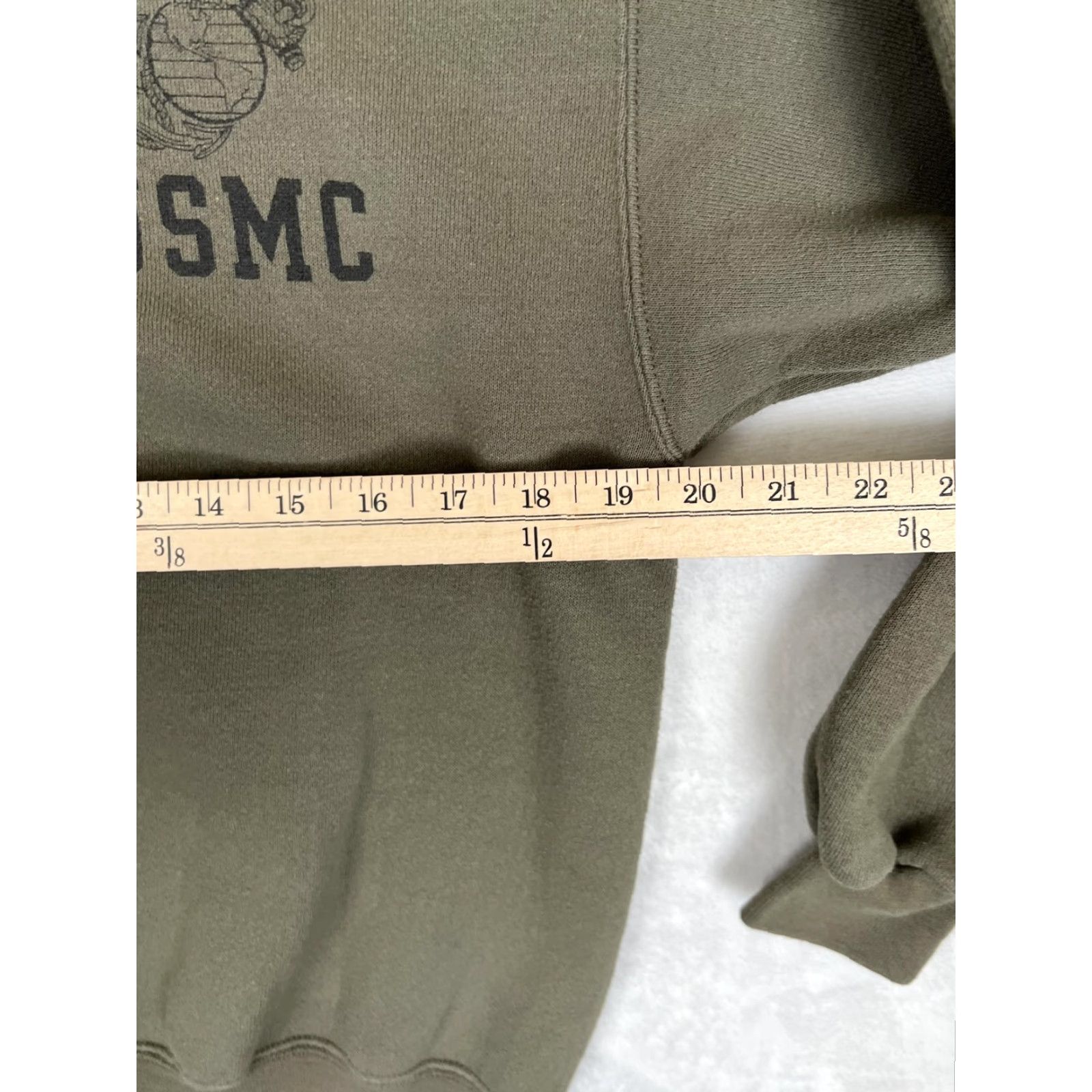 Soffe VINTAGE USMC Sweatshirt Mens Small Green Crewneck Fleece Made USA Military Size US S / EU 44-46 / 1 - 5 Thumbnail