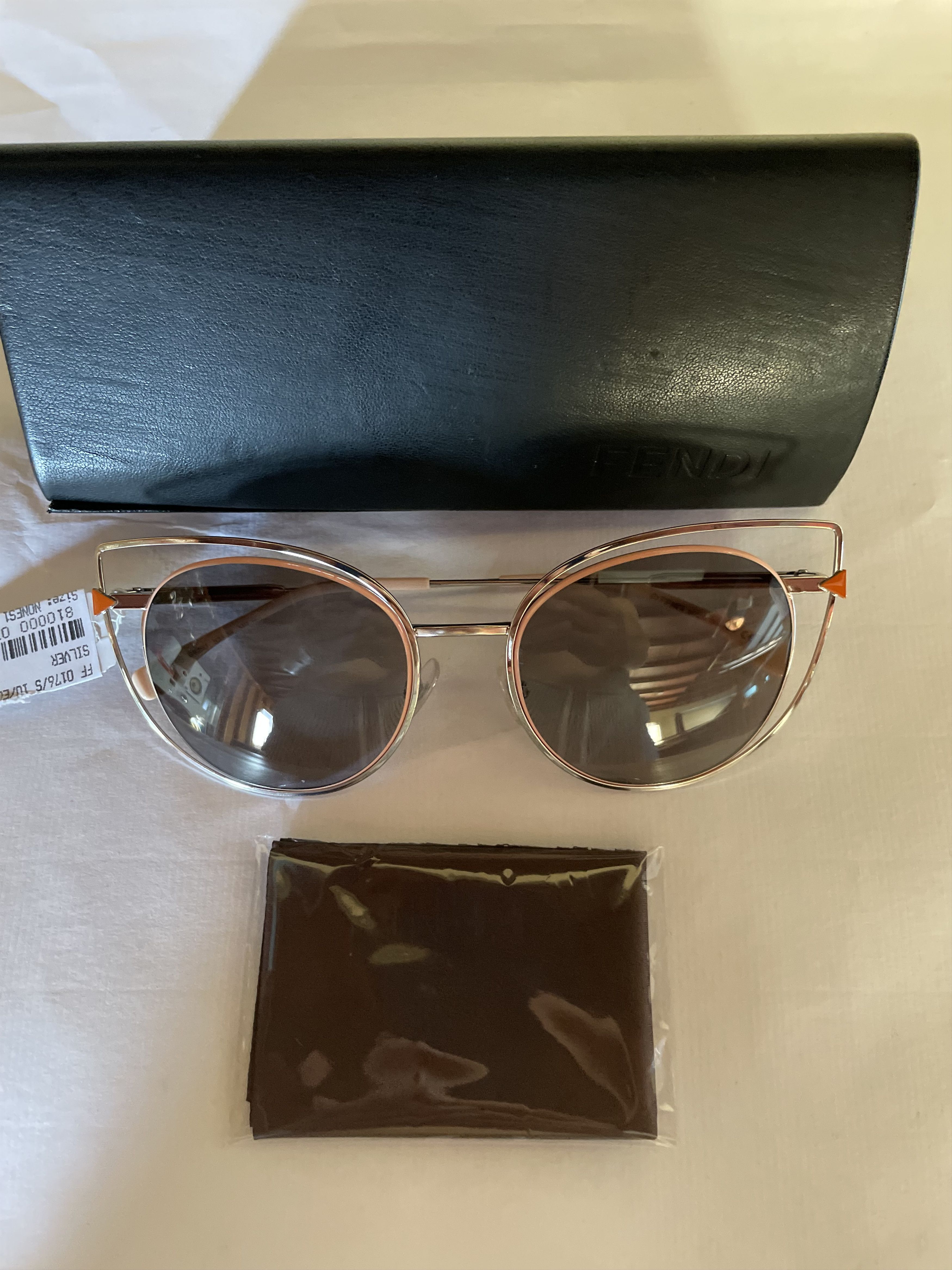Fendi FENDI FF0176S Palladium Pink Cat Eye Sunglasses Size ONE SIZE - 3 Thumbnail