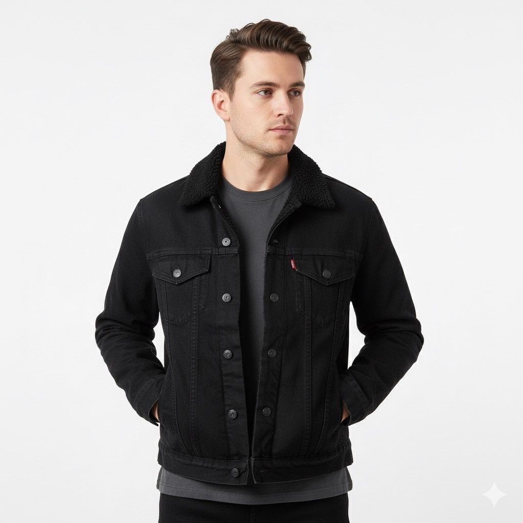 Levi's Levis 515 Denim Sherpa Jacket z185 Size US S / EU 44-46 / 1 - 1 Thumbnail
