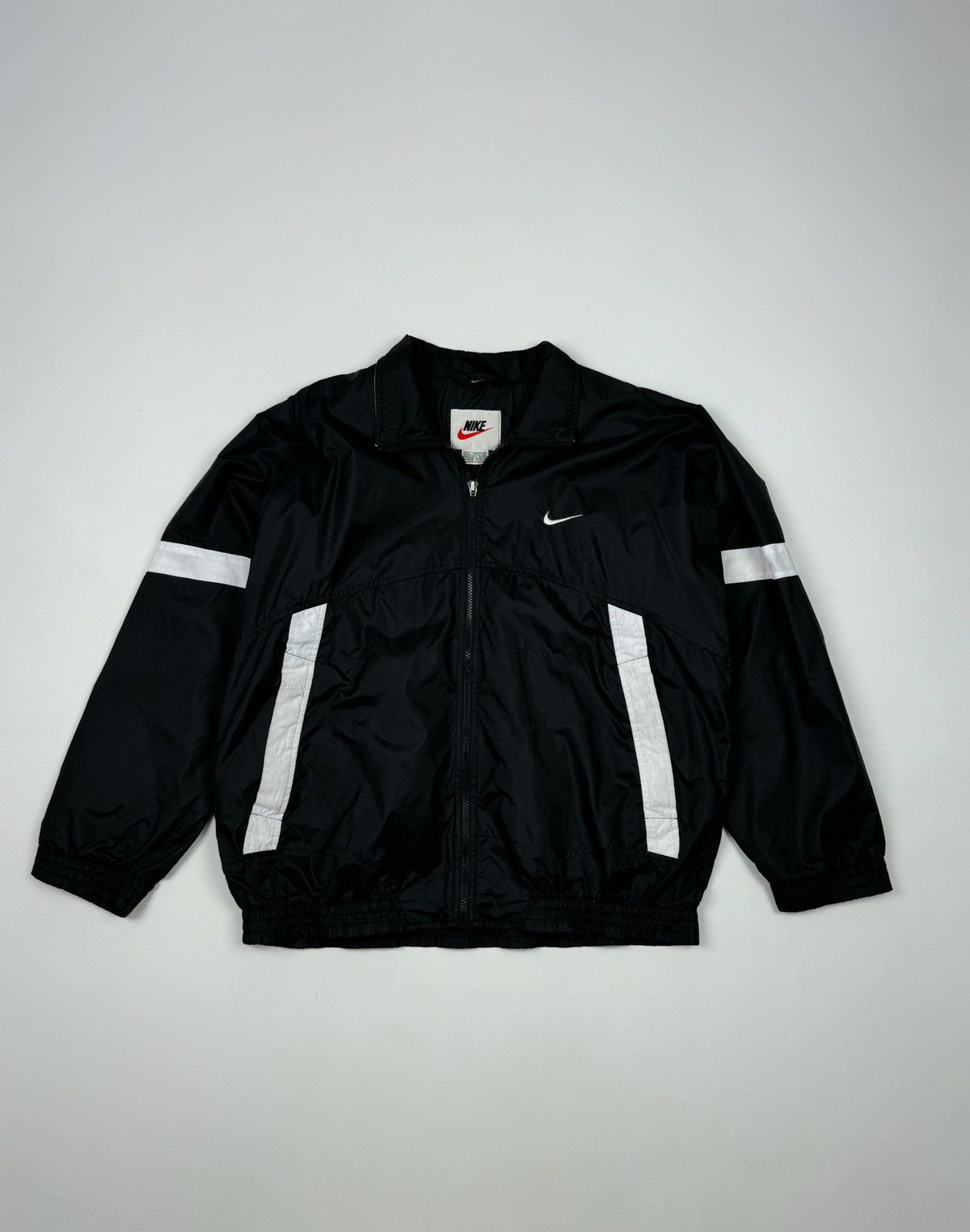 1990's Vintage Nike Big Swoosh Track Top Nylon Jacket
