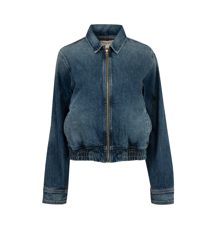 Nili Lotan o1h1sh11225 Najac Denim Jacket in Denim Blue Size L / US 10 / IT 46 - 1 Thumbnail