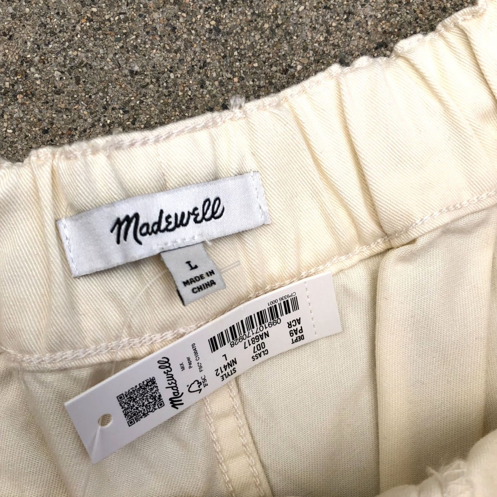 Madewell MADEWELL Cargo Parachute Pants LG Women's Wide Leg Beige Elastic Waist Brand New Size 36" / US 14 / IT 50 - 6 Thumbnail