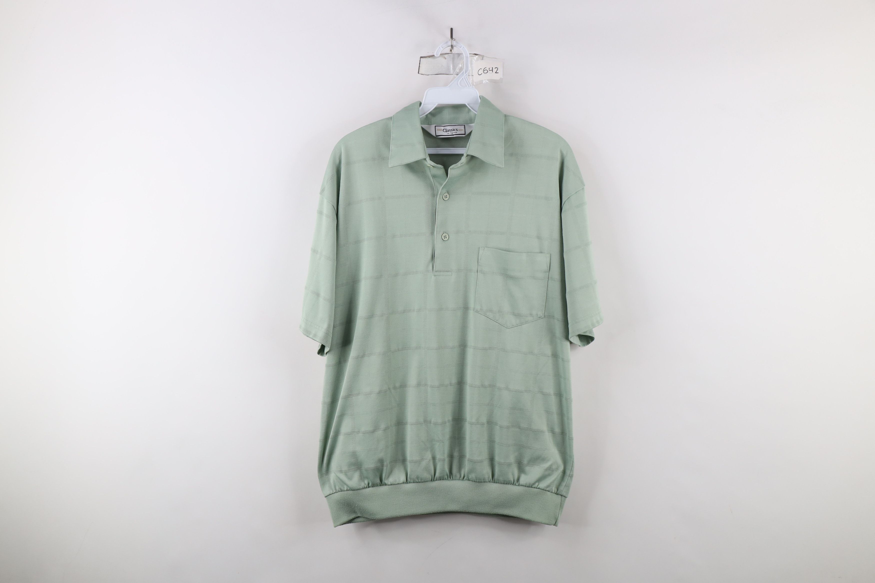 Vintage Vintage 90s Streetwear Striped Pullover Polo Shirt Green Size US M / EU 48-50 / 2 - 1 Thumbnail