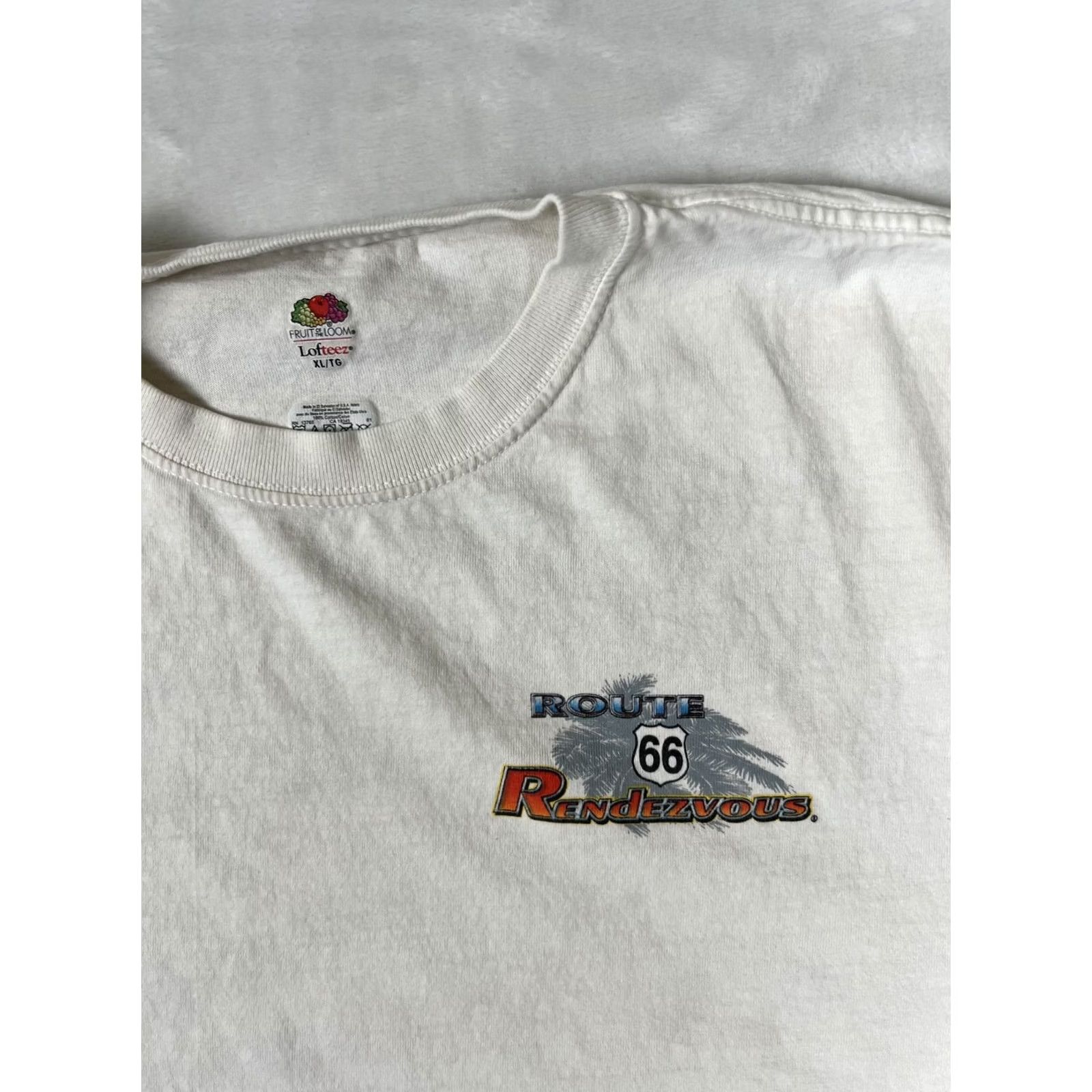 Vintage VINTAGE California Route 66 Rendezvous T-Shirt Mens XL White Size US XL / EU 56 / 4 - 3 Thumbnail