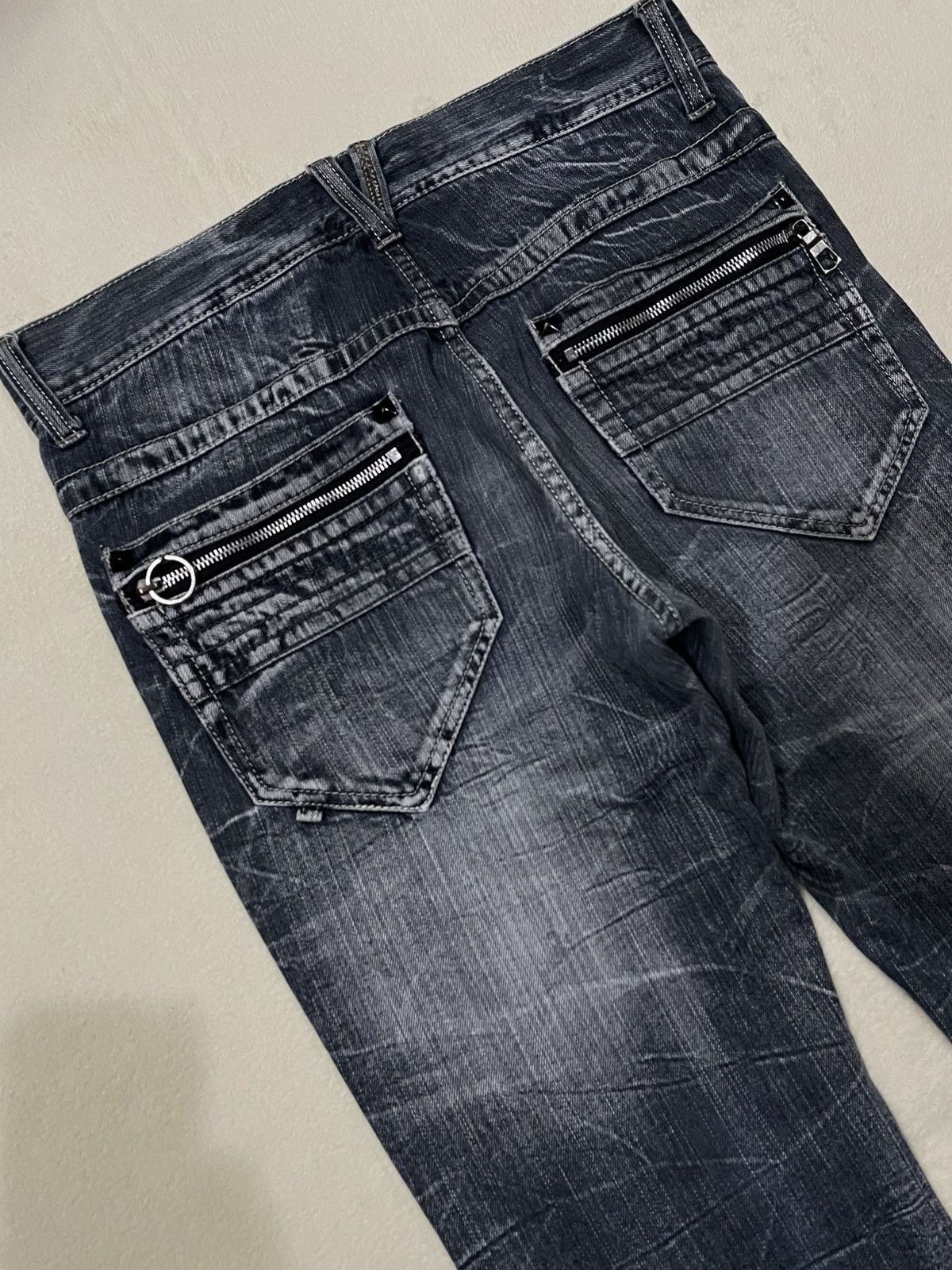 Japanese Brand Vintage Sally Dog Boot Cut Distress Mudwash Denim Jeans Size US 33 - 17 Thumbnail