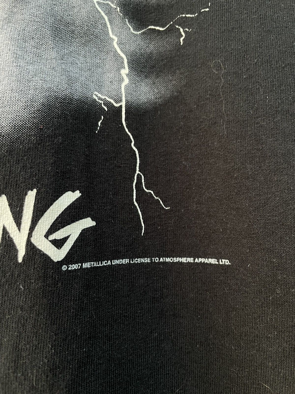 Metallica Vintage Metallica 2007 Ride The Lightning T-Shirt Black Size US XL / EU 56 / 4 - 9 Thumbnail