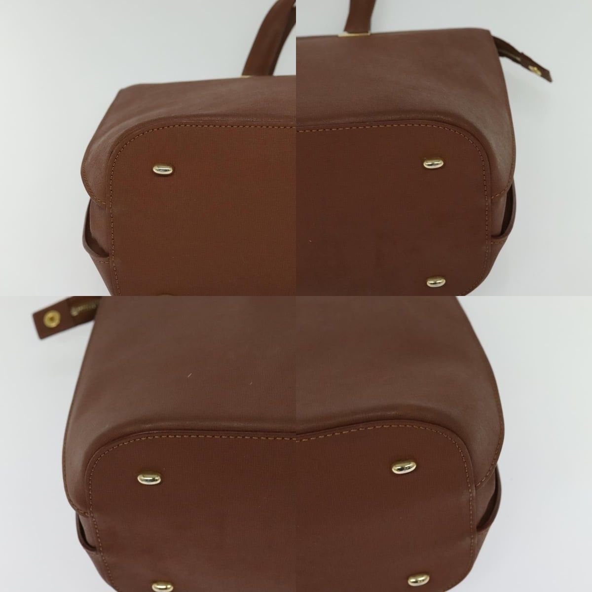 Celine CELINE Hand Bag Leather Brown Gold Size ONE SIZE - 10 Thumbnail
