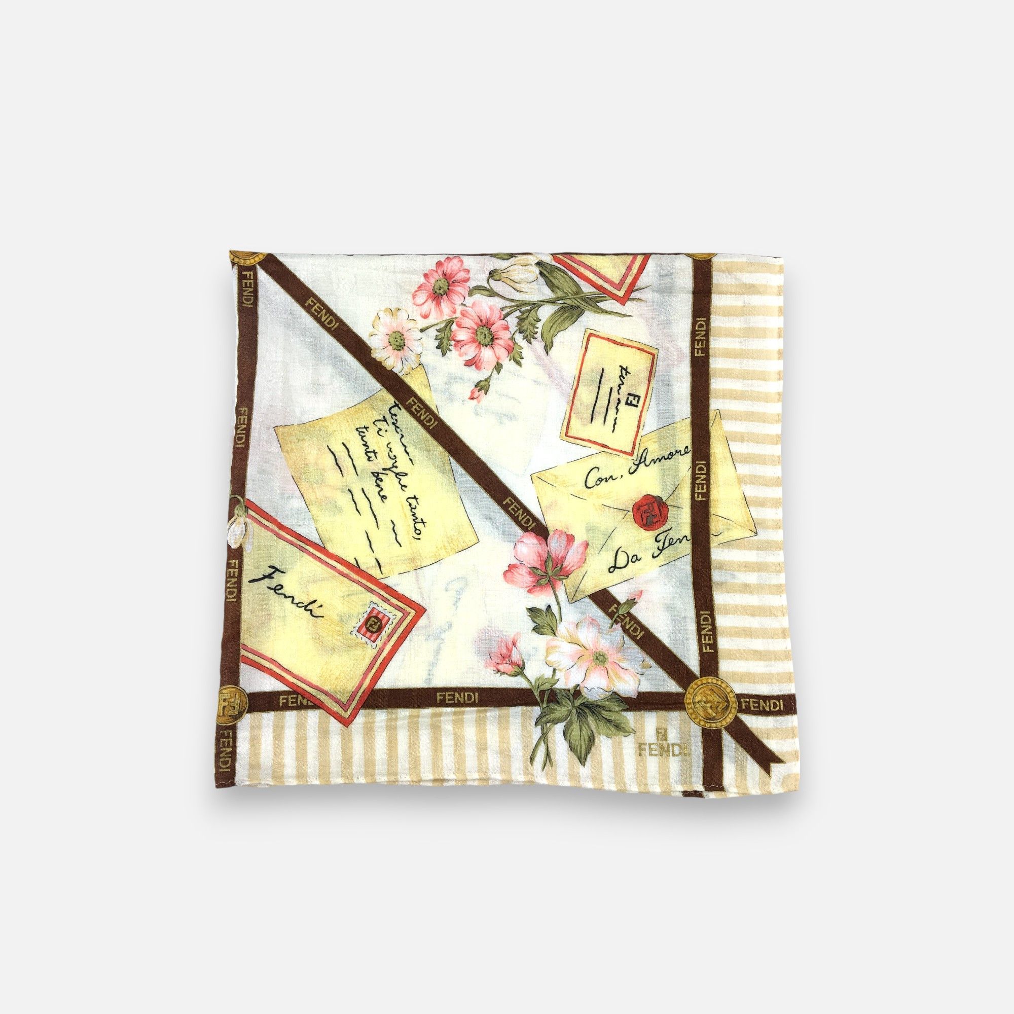 Other Vintage Fendi Handkerchief Pocket Square Bandana Size ONE SIZE - 2 Thumbnail