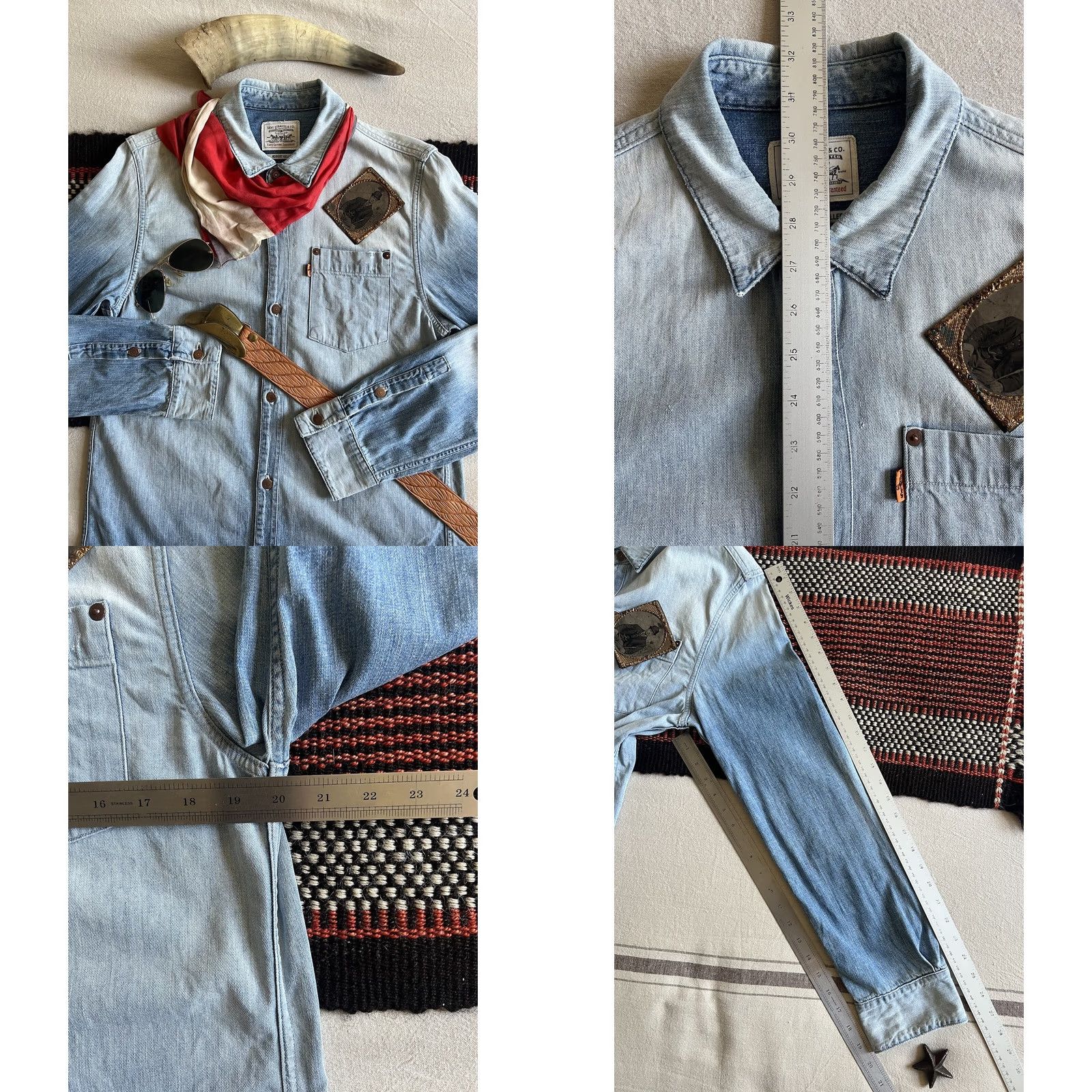 Levi's Levi's LVC Robert Geller Shirt M Orange Tab BIG E Retro Riveted Made USA 70s Size US M / EU 48-50 / 2 - 9 Thumbnail