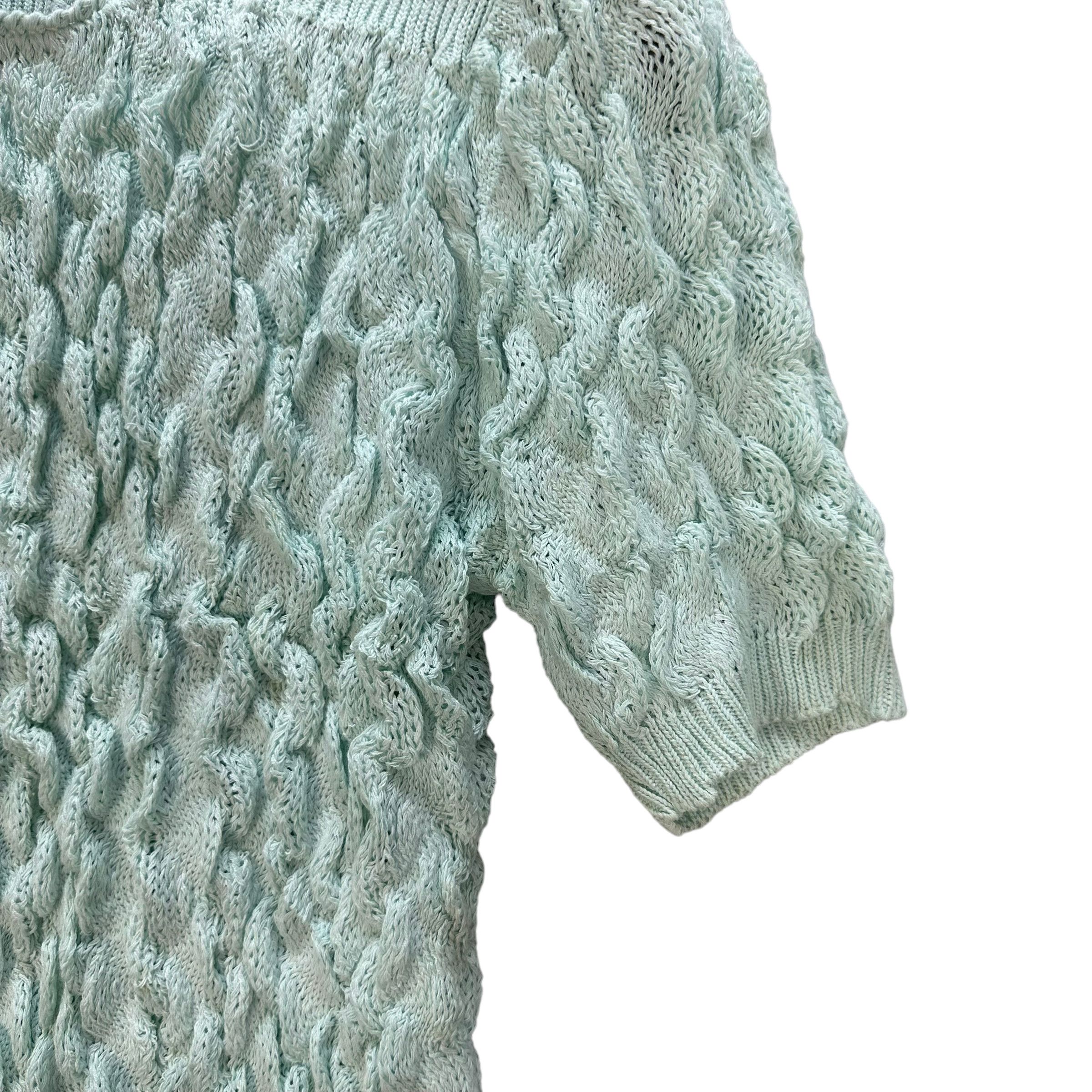Japanese Brand SLEIGH ABSTRACT SHORT SLEEVE KNITTED SWEATER #8120-202 Size XXS / US 00 / IT 34 - 5 Thumbnail