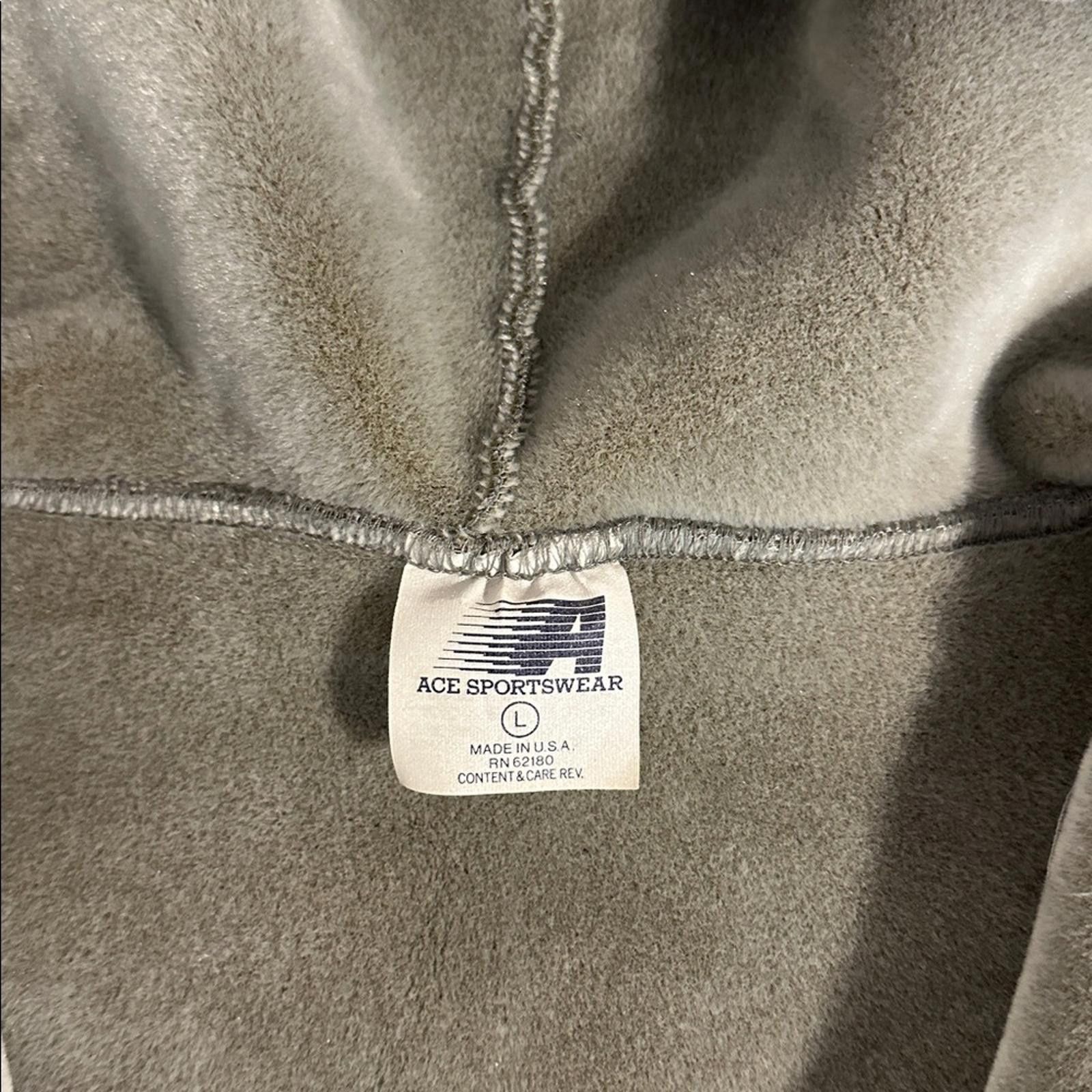Other 90’s y2k Ace Sportswear Large Thick Zip Hoodie Grey Velour Size US L / EU 52-54 / 3 - 2 Thumbnail
