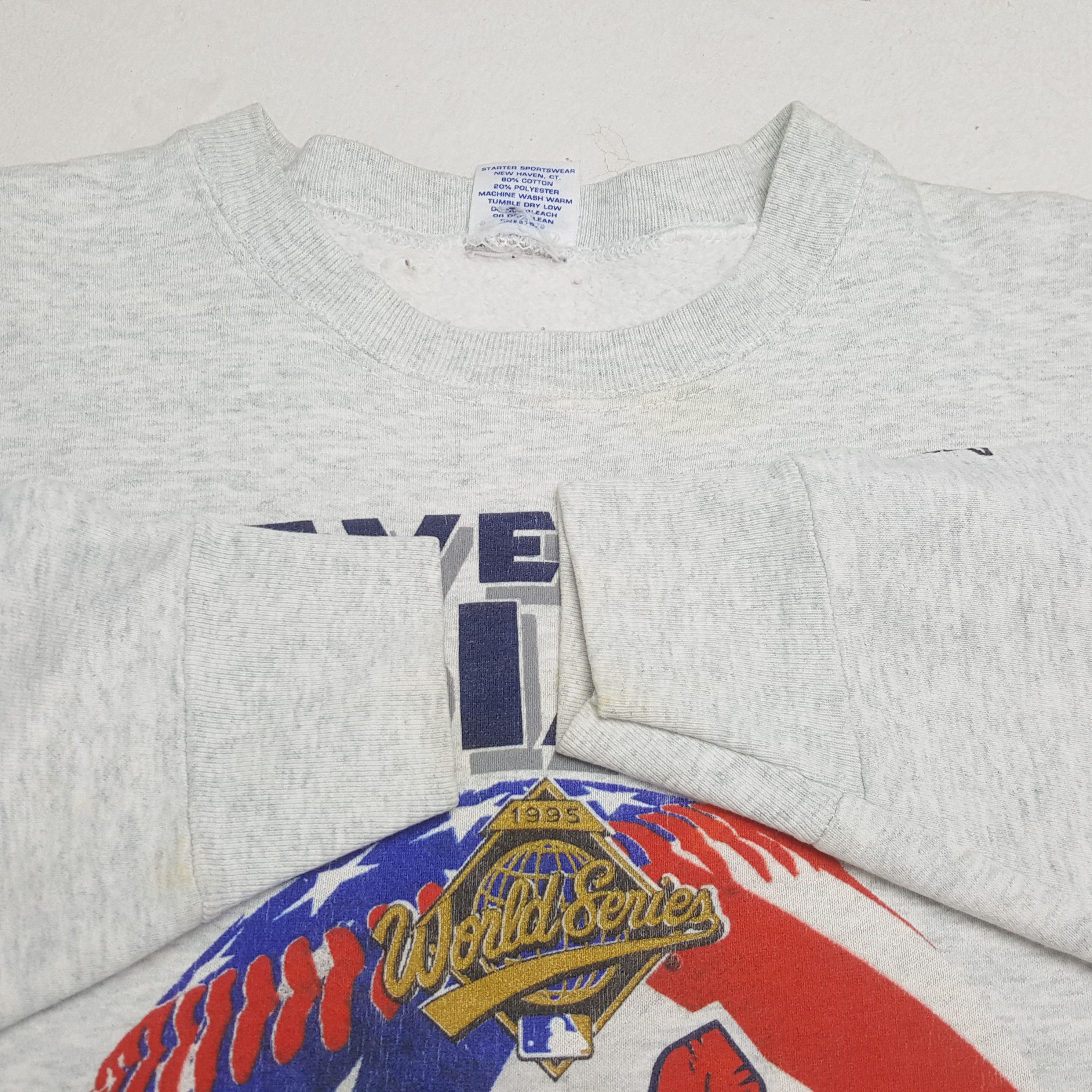 MLB × Starter × Vintage CLEVELAND INDIANS MLB Baseball Team Vintage Sweatshirt Size US L / EU 52-54 / 3 - 9 Thumbnail
