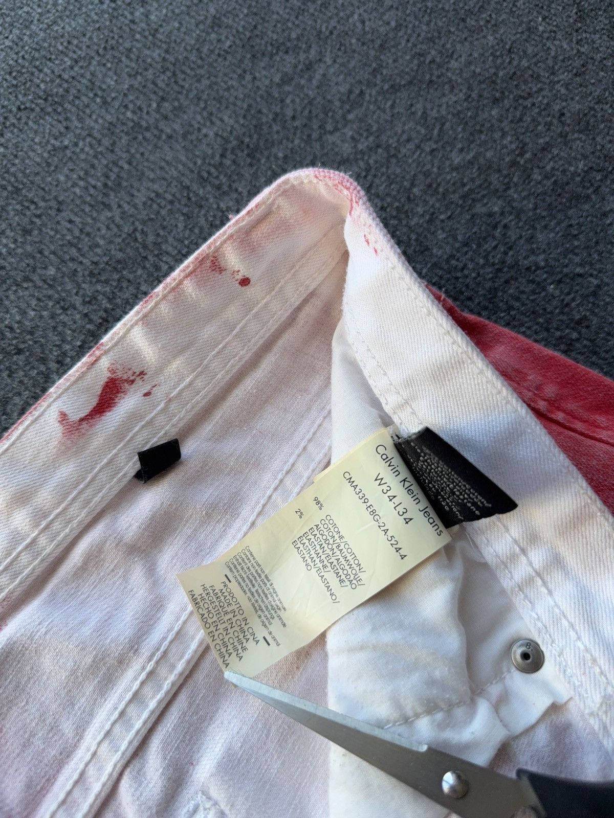 Calvin Klein 00s Calvin Klein Jeans Archive Red Dyed Skinny Denim W34 Size US 34 / EU 50 - 11 Thumbnail
