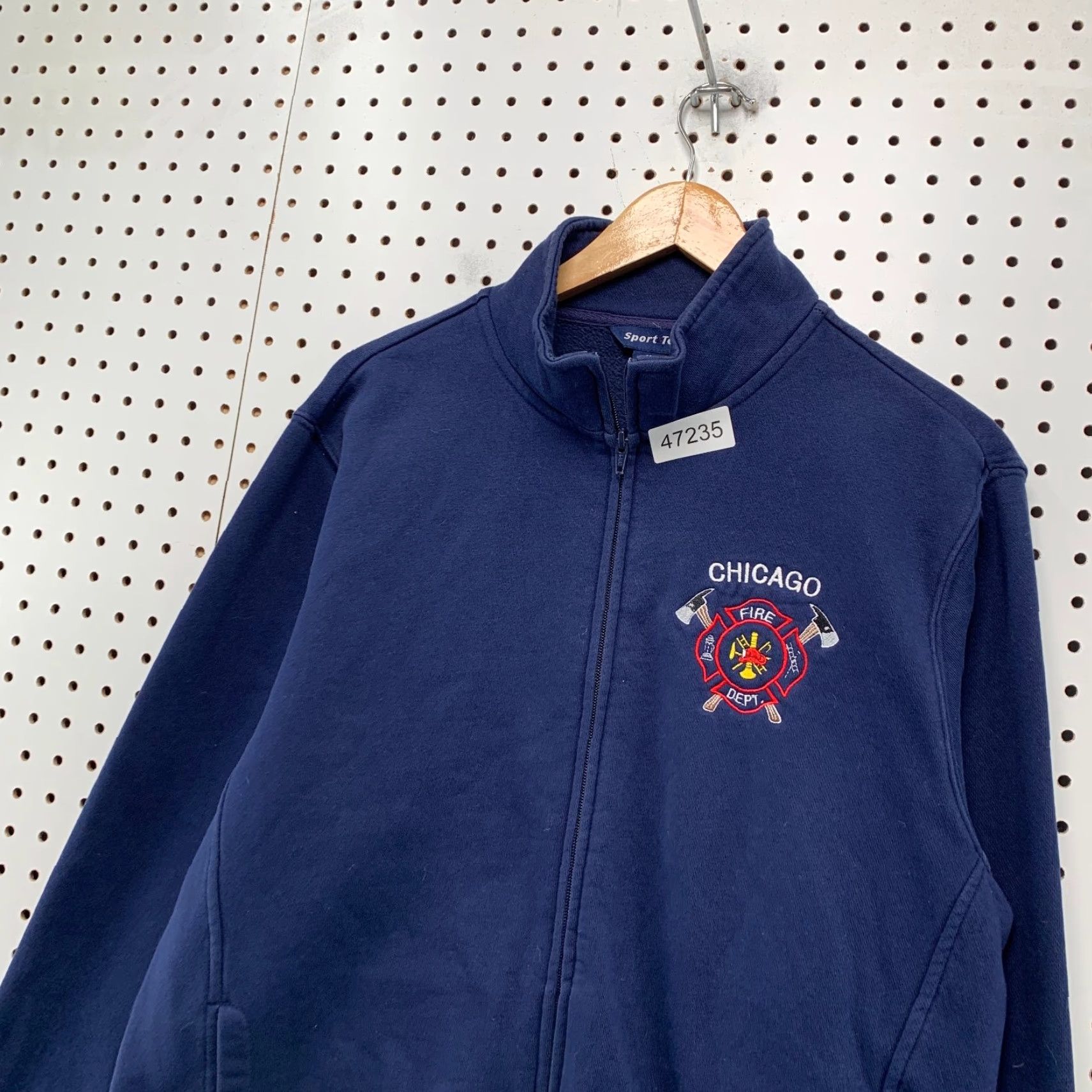 Vintage Chicago Fire Department Jacket Mens Medium Blue Fleece Zip Sweatshirt Size US M / EU 48-50 / 2 - 6 Thumbnail