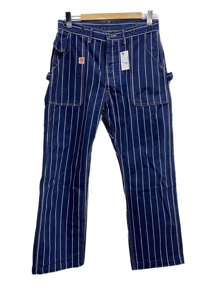 image of Kapital Striped Carpenter Pants in Indigo, Men's (Size 31)