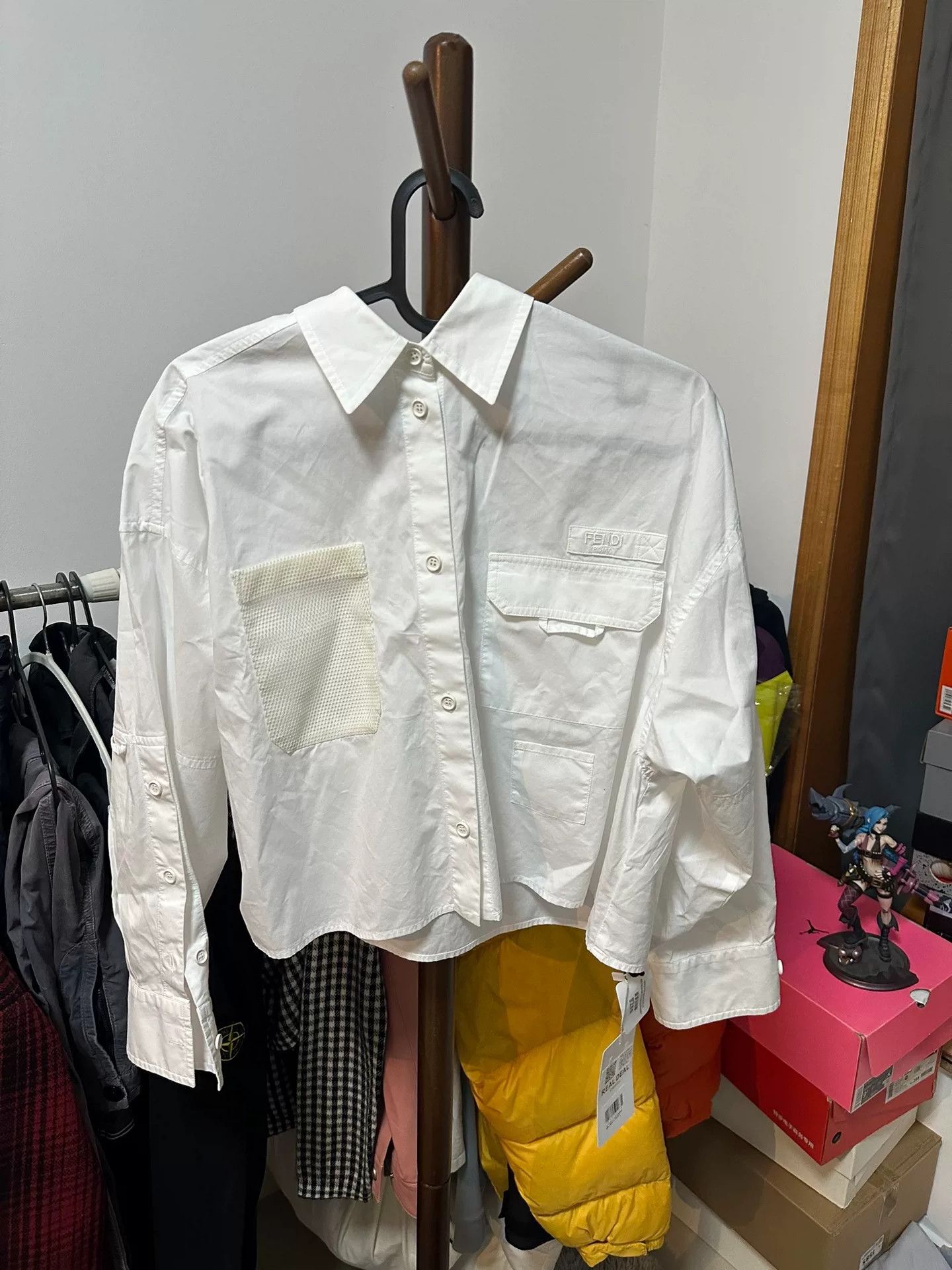 Fendi Fendi Chest Logo Shirt Size S / US 4 / IT 40 - 1 Thumbnail