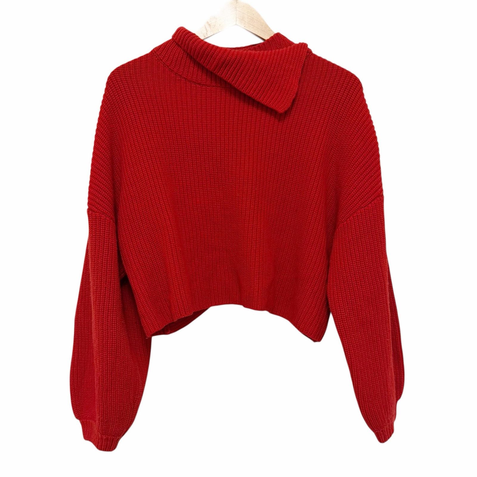 Other The Sei Red Knit Crossback Merino Wool Cashmere Sweater Sz S Size S / US 4 / IT 40 - 1 Thumbnail