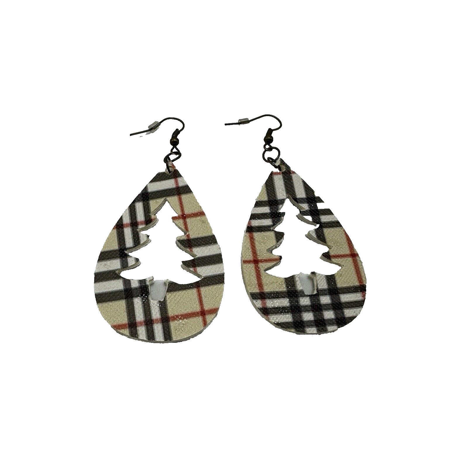 Other Christmas Tree Teardrop Earrings Hoop Dangling Handmade Size ONE SIZE - 3 Thumbnail