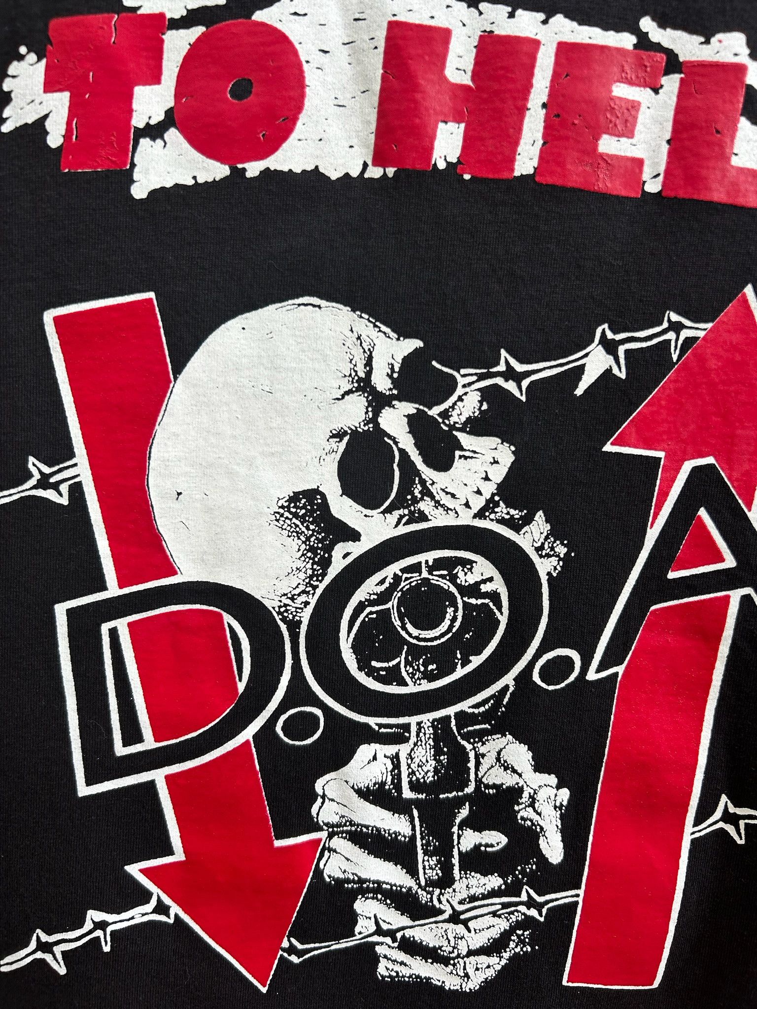Band Tees Vintage 90s D.O.A. To Hell N Back Rock Band T-shirt Size US L / EU 52-54 / 3 - 4 Thumbnail