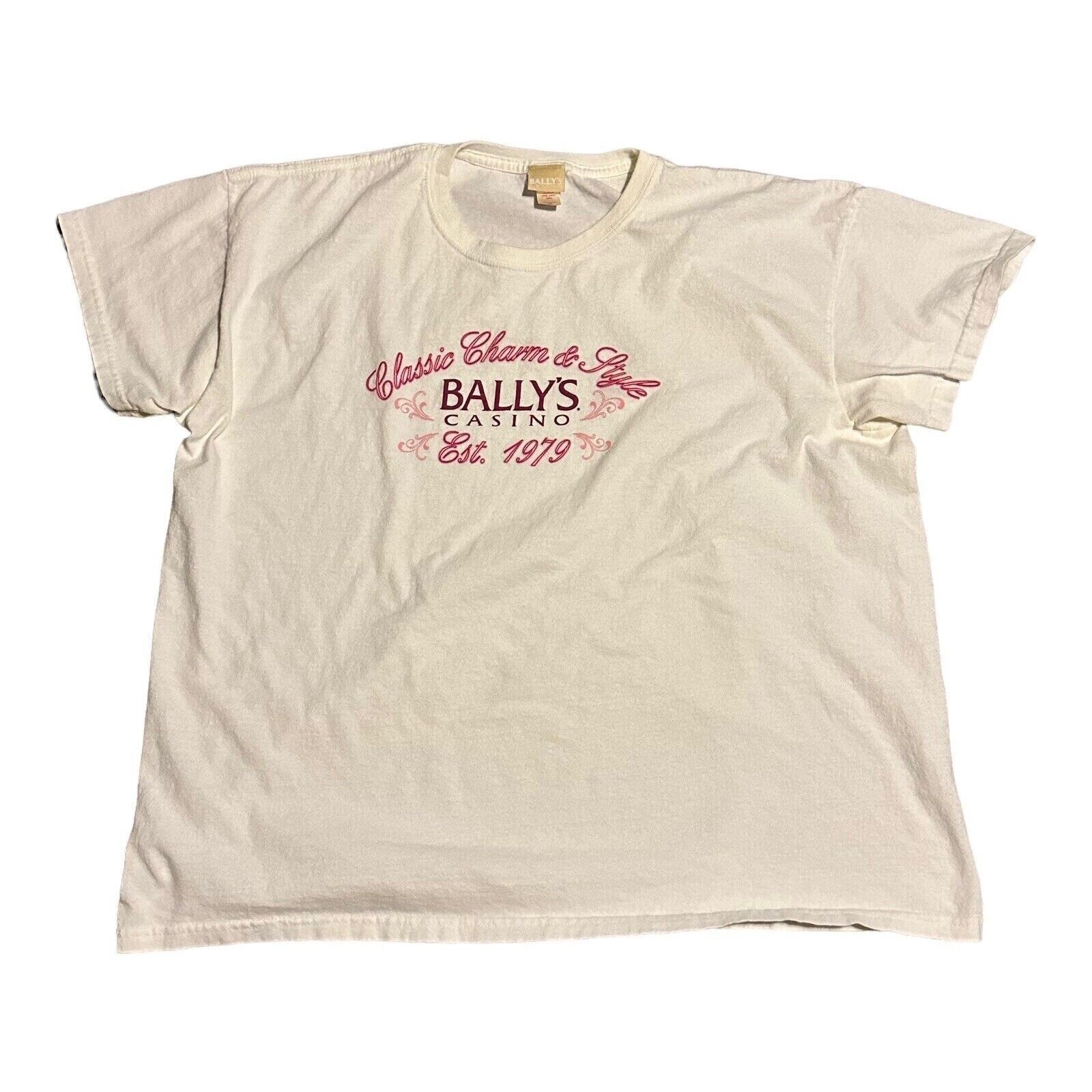 Vintage Bally's Casino Las Vegas T-Shirt White 2XL 100% Cotton GREAT Size XXL / US 16-18 / IT 52-54 - 3 Thumbnail