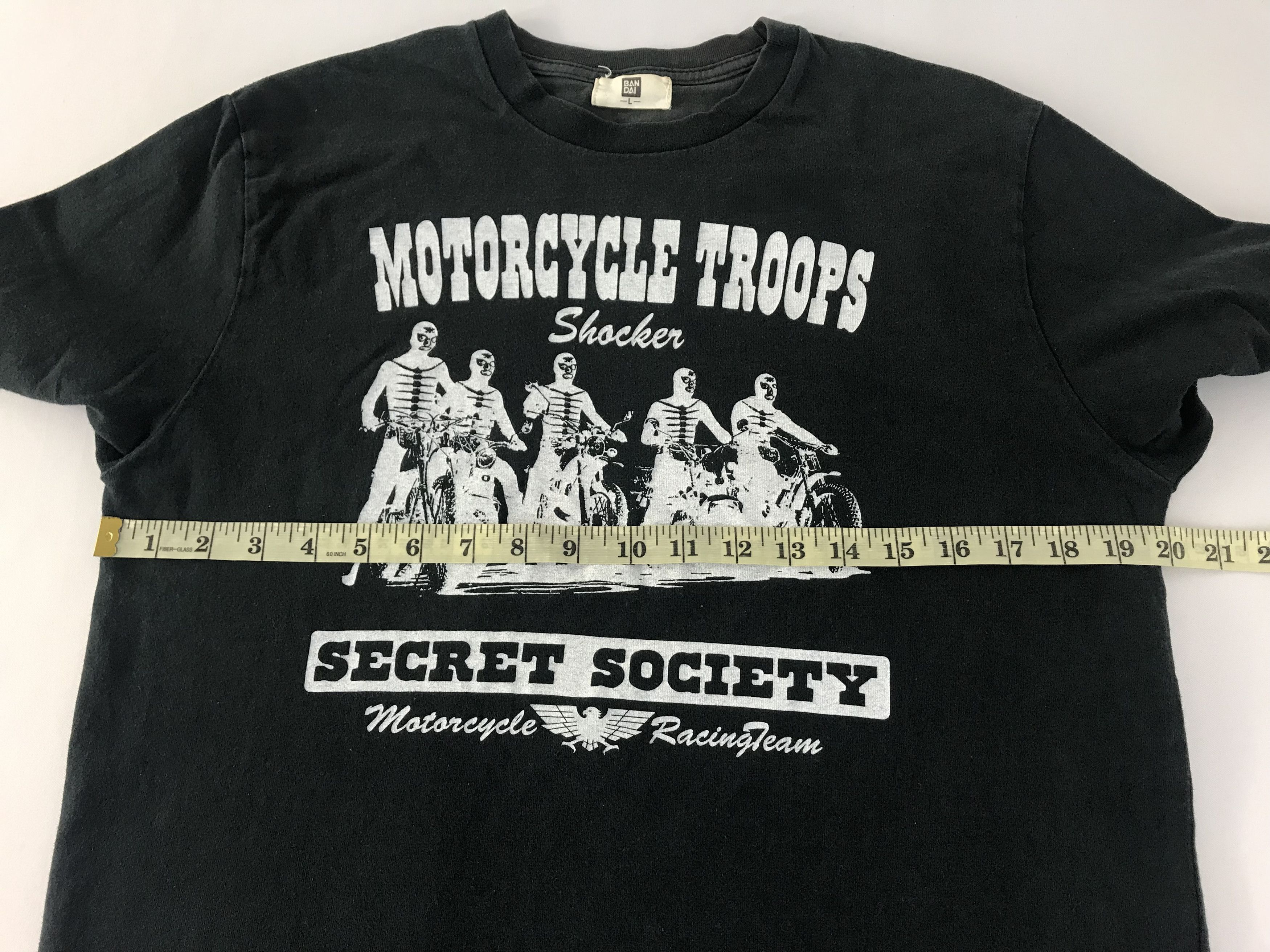 Japanese Brand Bandai Motorcycle Troops Shock Combatant Secret Society Tee Size US M / EU 48-50 / 2 - 8 Thumbnail