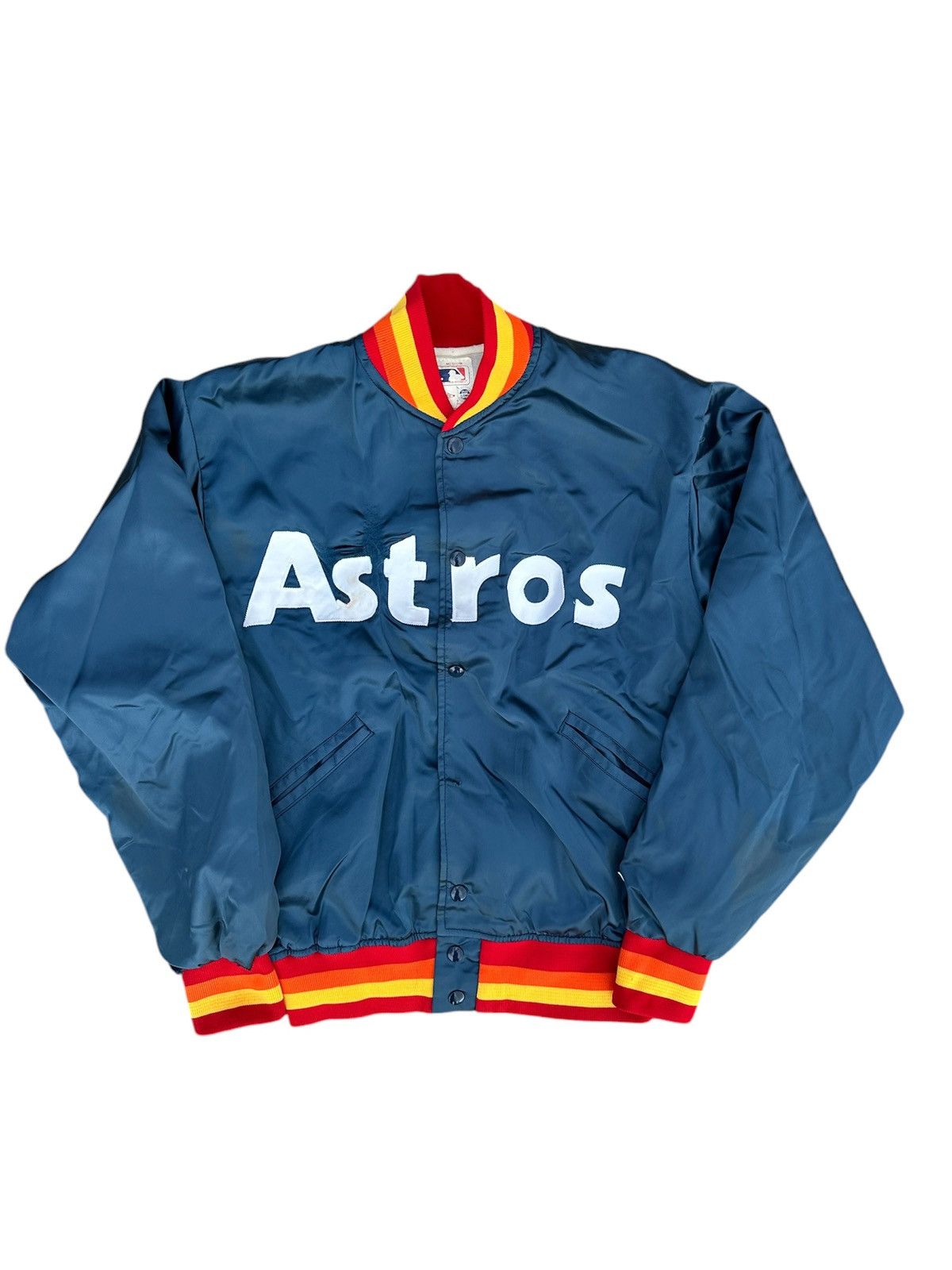 Vintage Vintage 80s Houston Astros Satin Jacket Size US M / EU 48-50 / 2 - 1 Thumbnail