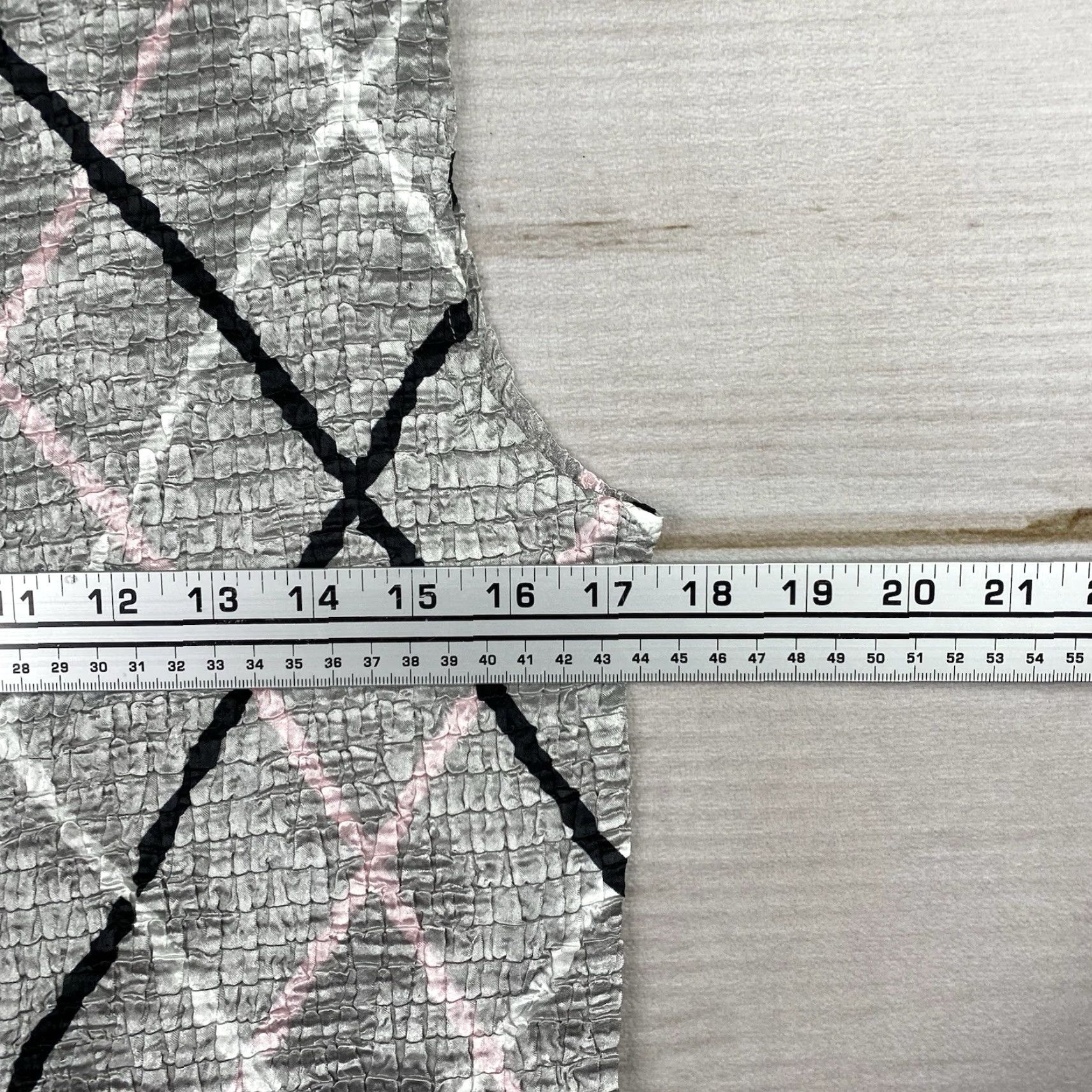 Vintage VINTAGE Casual Corner Top XL Gray Diamond Stripe Stretch Crinkle Sleeveless Size XL / US 12-14 / IT 48-50 - 5 Thumbnail