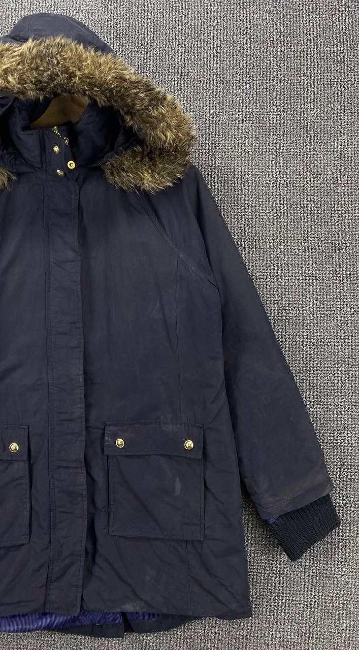 Tommy Hilfiger Vintage Tommy Hilfiger Faux Fur Hoodie Long Jacket Size M / US 6-8 / IT 42-44 - 4 Thumbnail